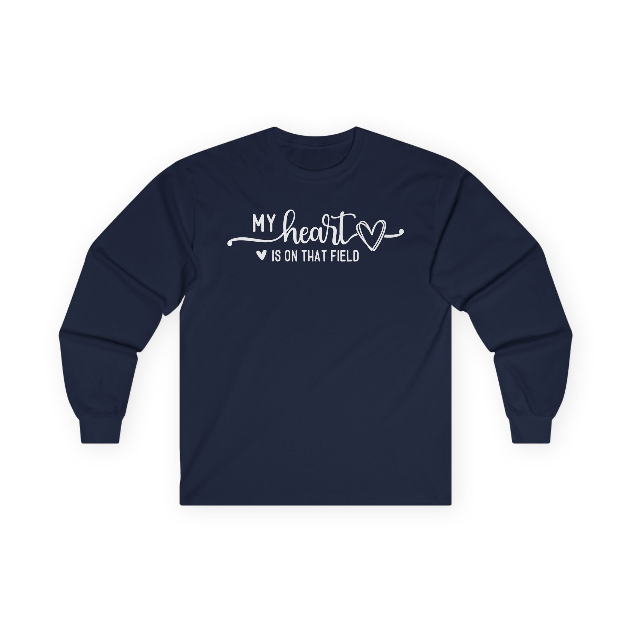 My Heart is on that Field Cotton Long Sleeve Tee