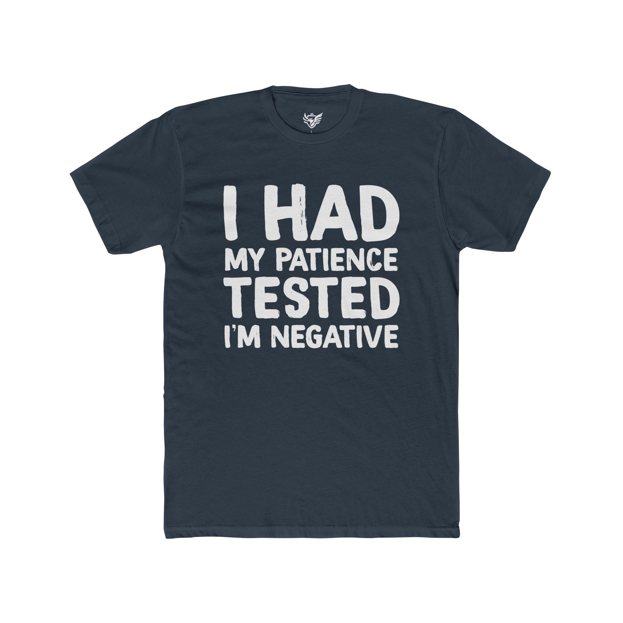 Negative For Patience Cotton Crew Tee