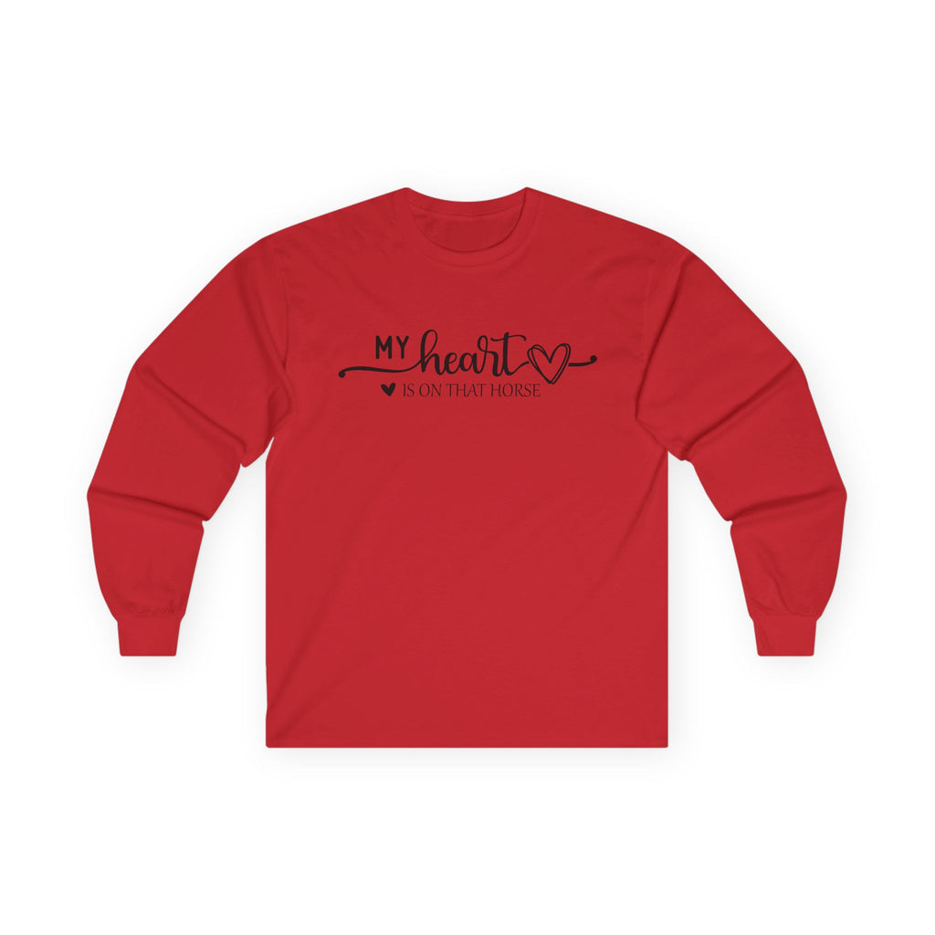 Heart on Horse Cotton Long Sleeve Tee