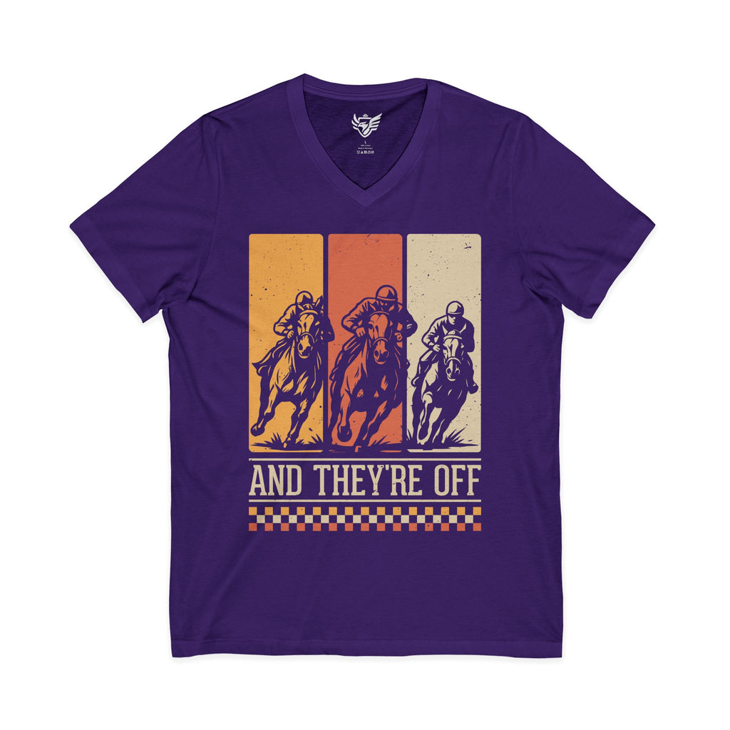 Racing Jersey Short Sleeve V-Neck Tee