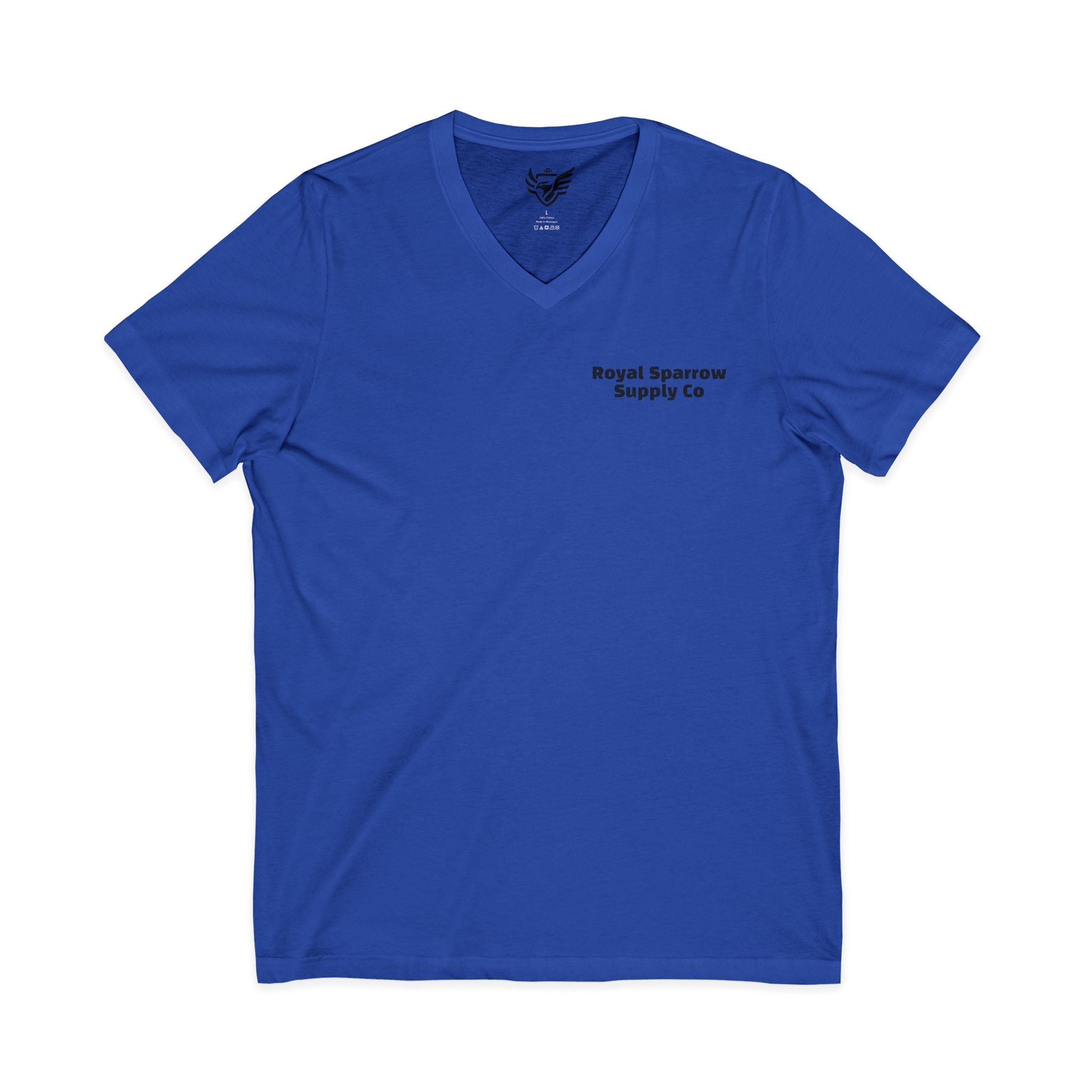 Royal Sparrow Jersey Short Sleeve V-Neck Tee