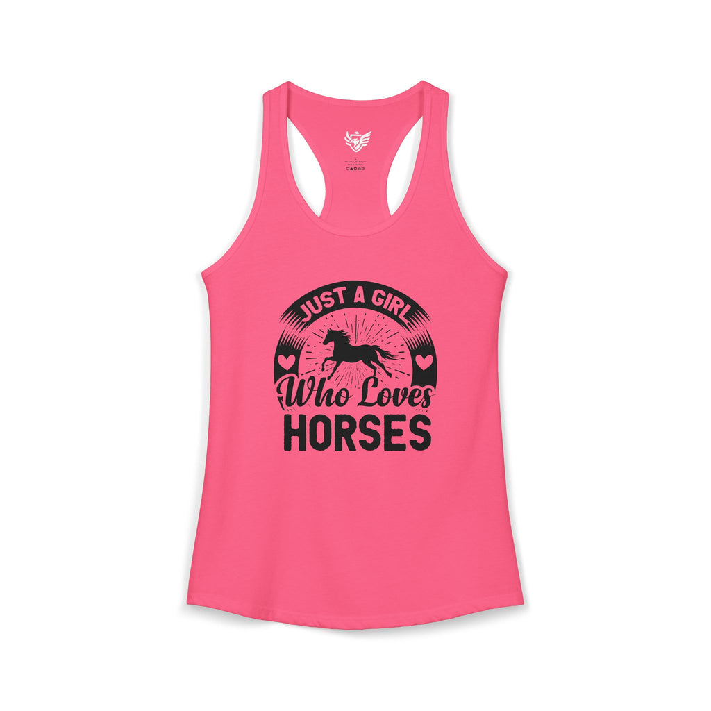Just a Girl Who Loves Horses Ideal Racerback Tank