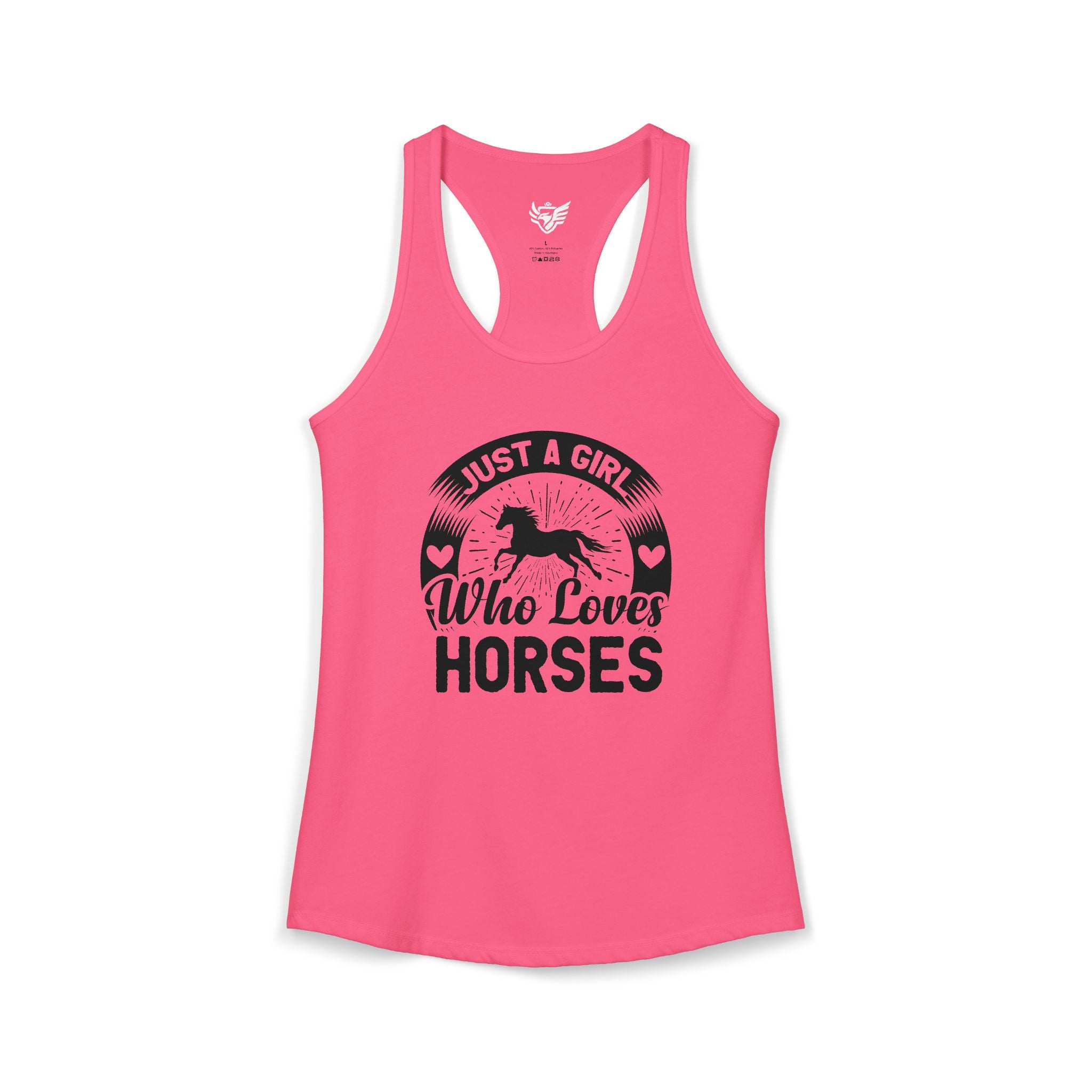 Just a Girl Who Loves Horses Ideal Racerback Tank