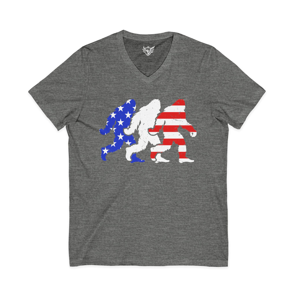 Big Foot USA Jersey Short Sleeve V-Neck Tee
