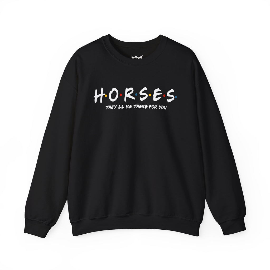 Horses, Friends Theme Heavy Blend™ Crewneck Sweatshirt