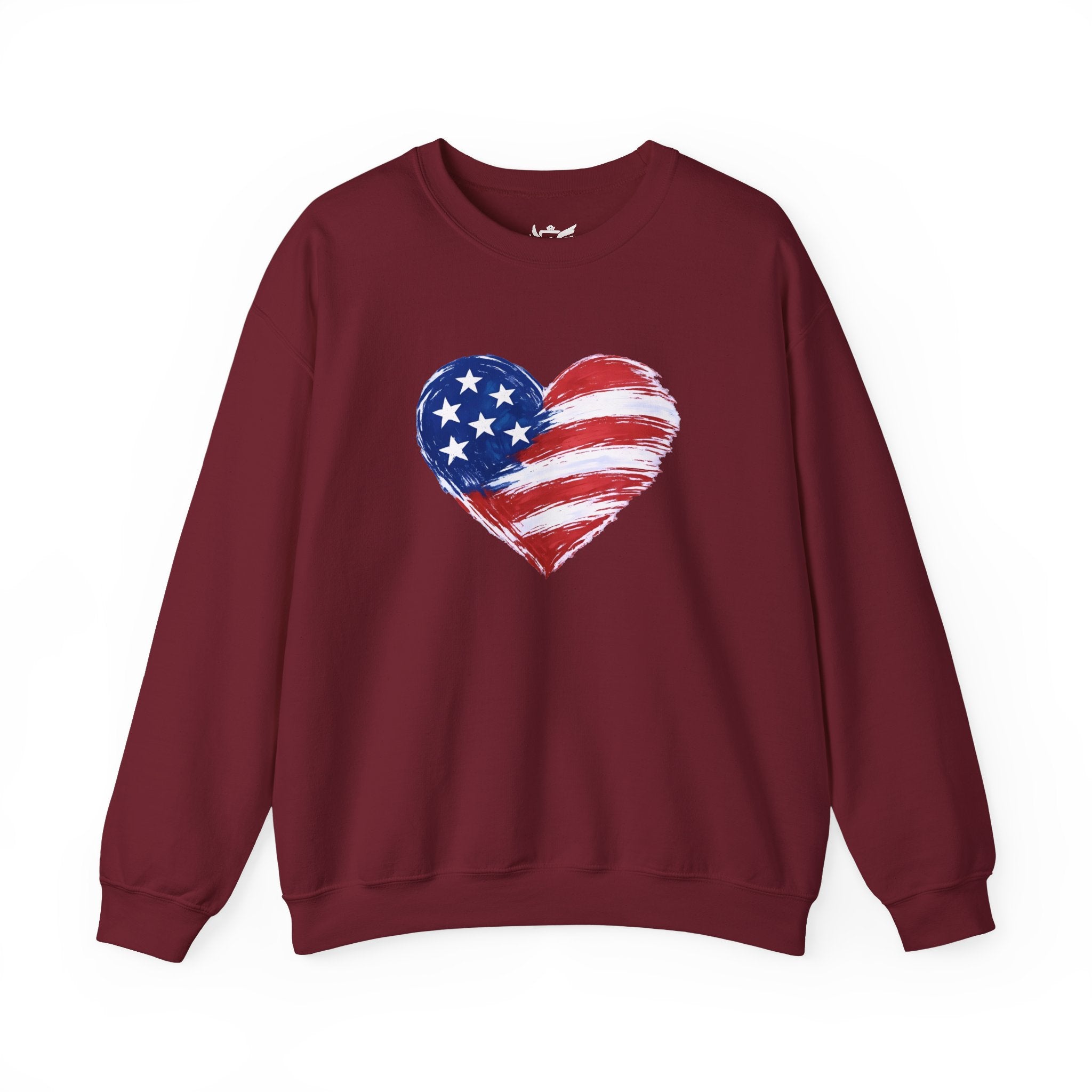Heart Flag Heavy Blend™ Crewneck Sweatshirt