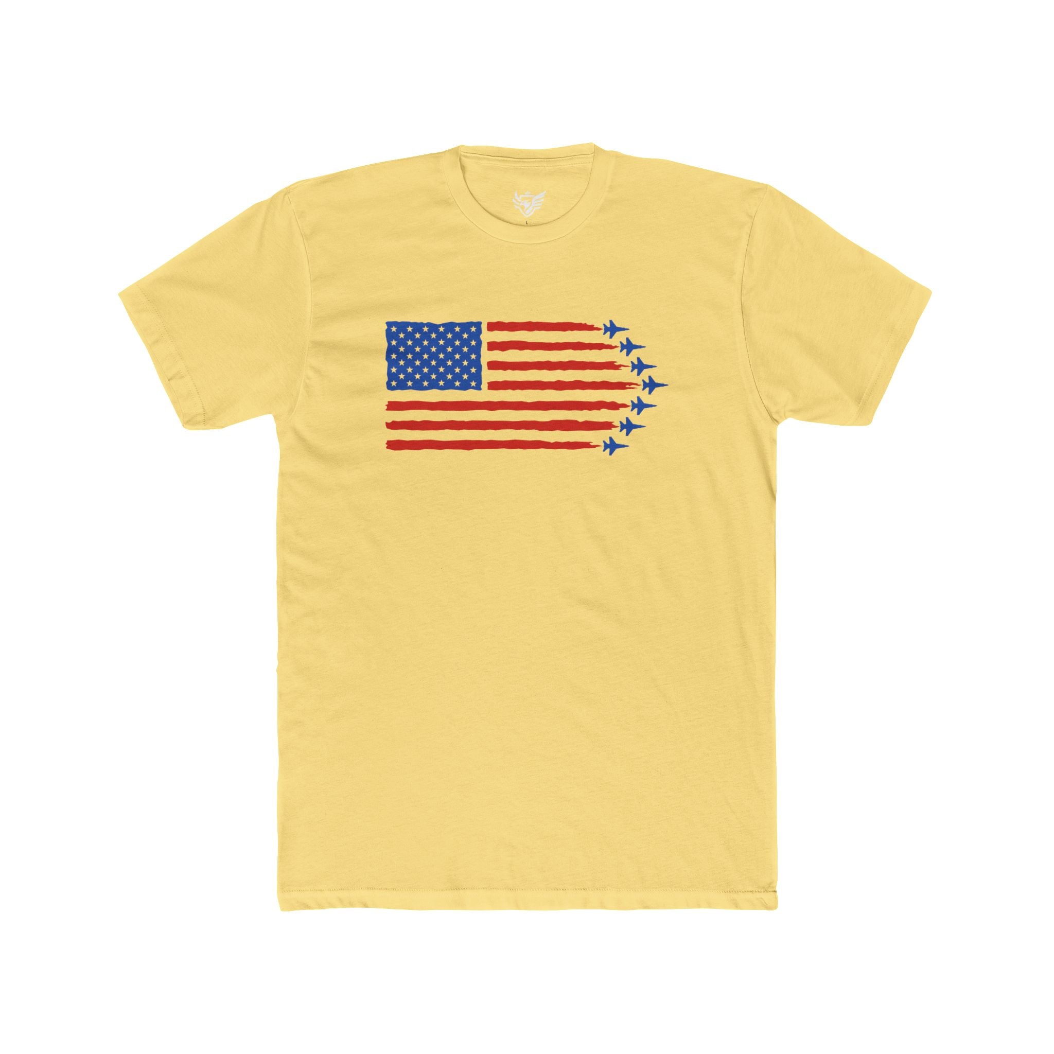 USA Jet Flag Cotton Crew Tee