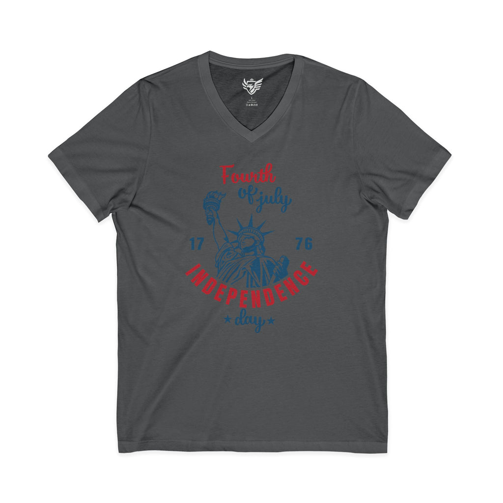Independence Day Jersey Short Sleeve V-Neck Tee