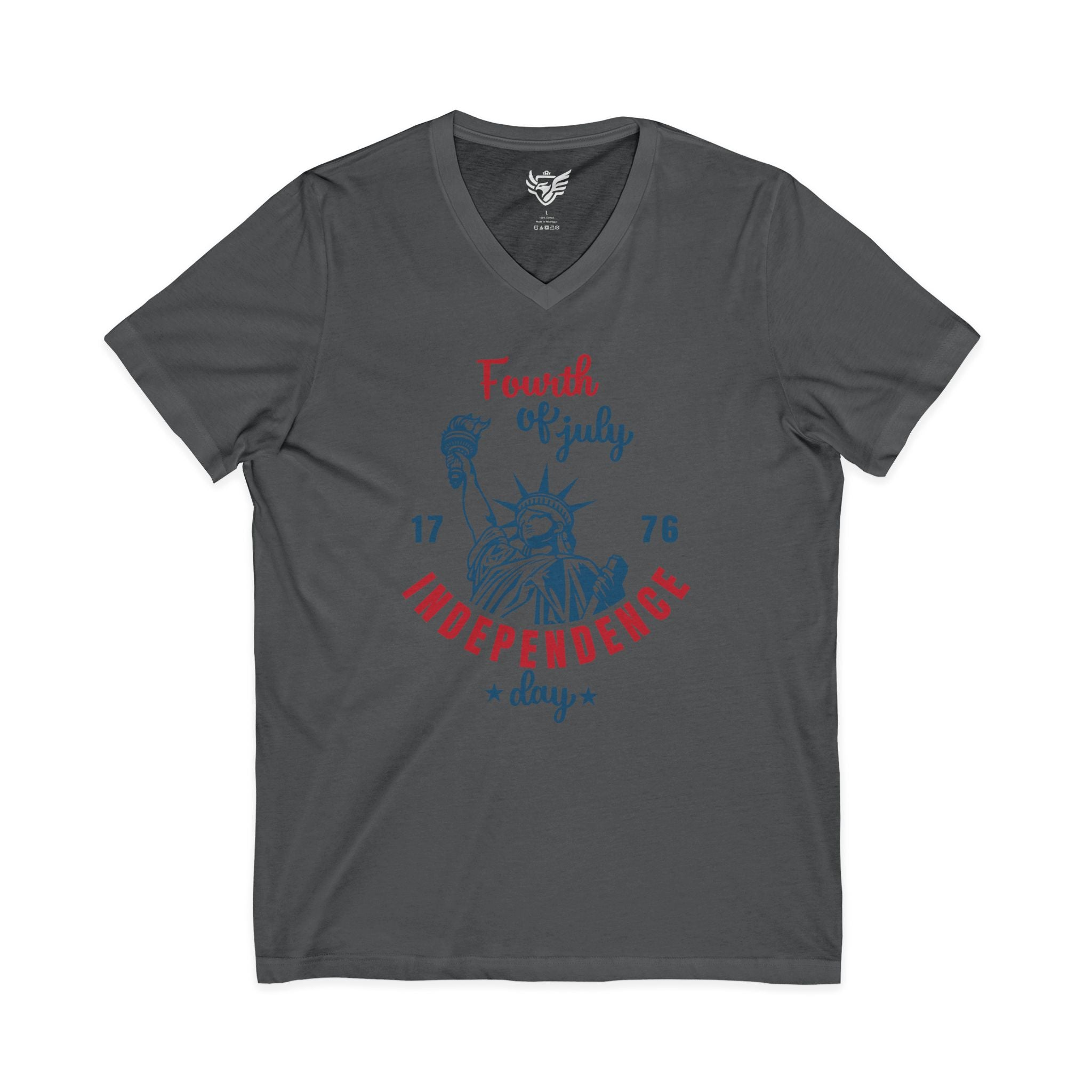 Independence Day Jersey Short Sleeve V-Neck Tee