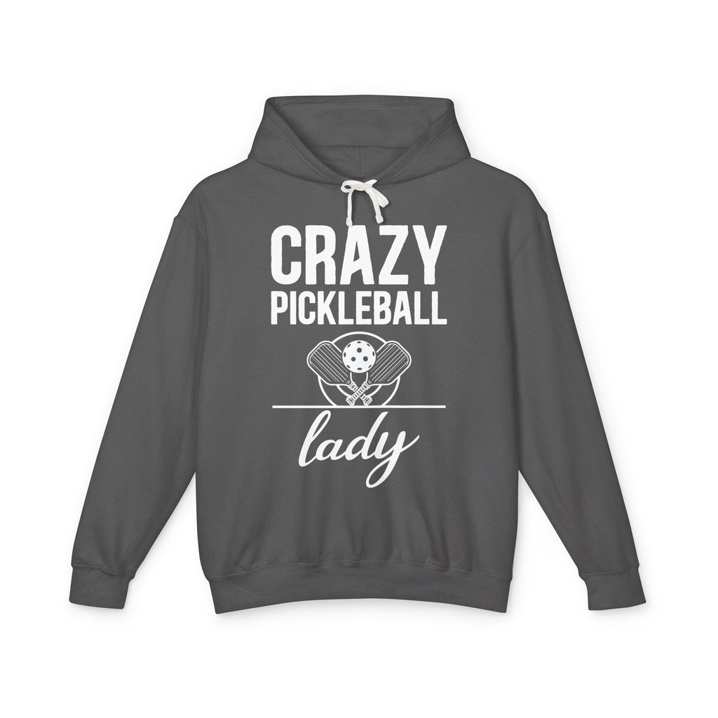 Crazy Pickleball Lady Lightweight Hooded Sweatshirt