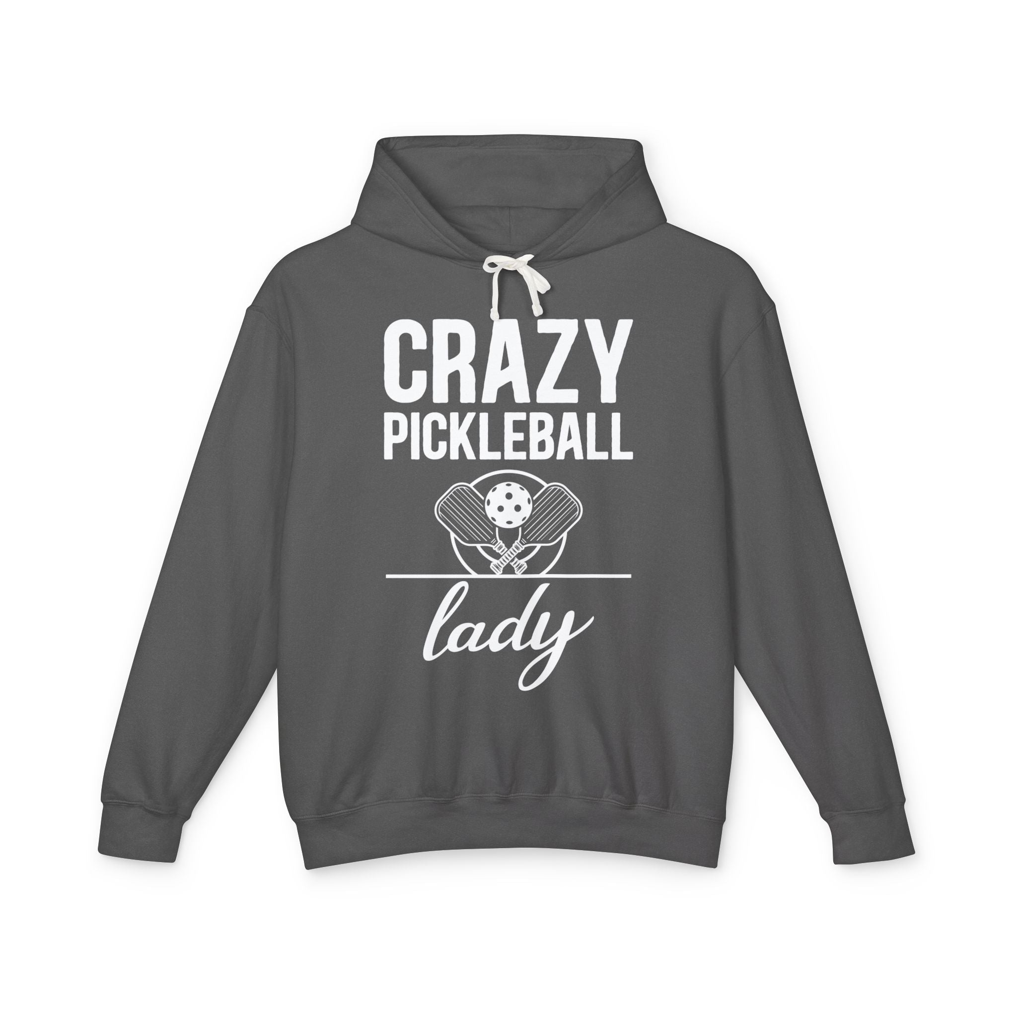 Crazy Pickleball Lady Lightweight Hooded Sweatshirt