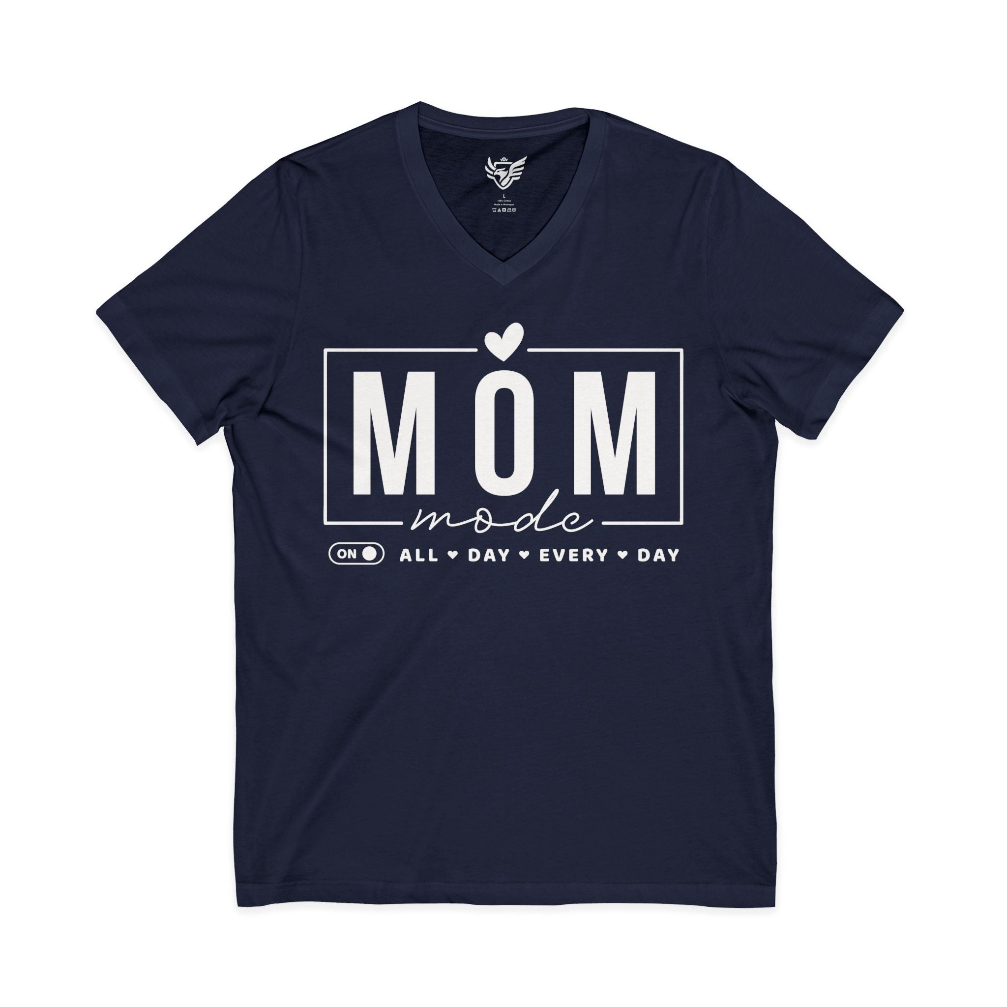 Mom Mode Jersey Short Sleeve V-Neck Tee
