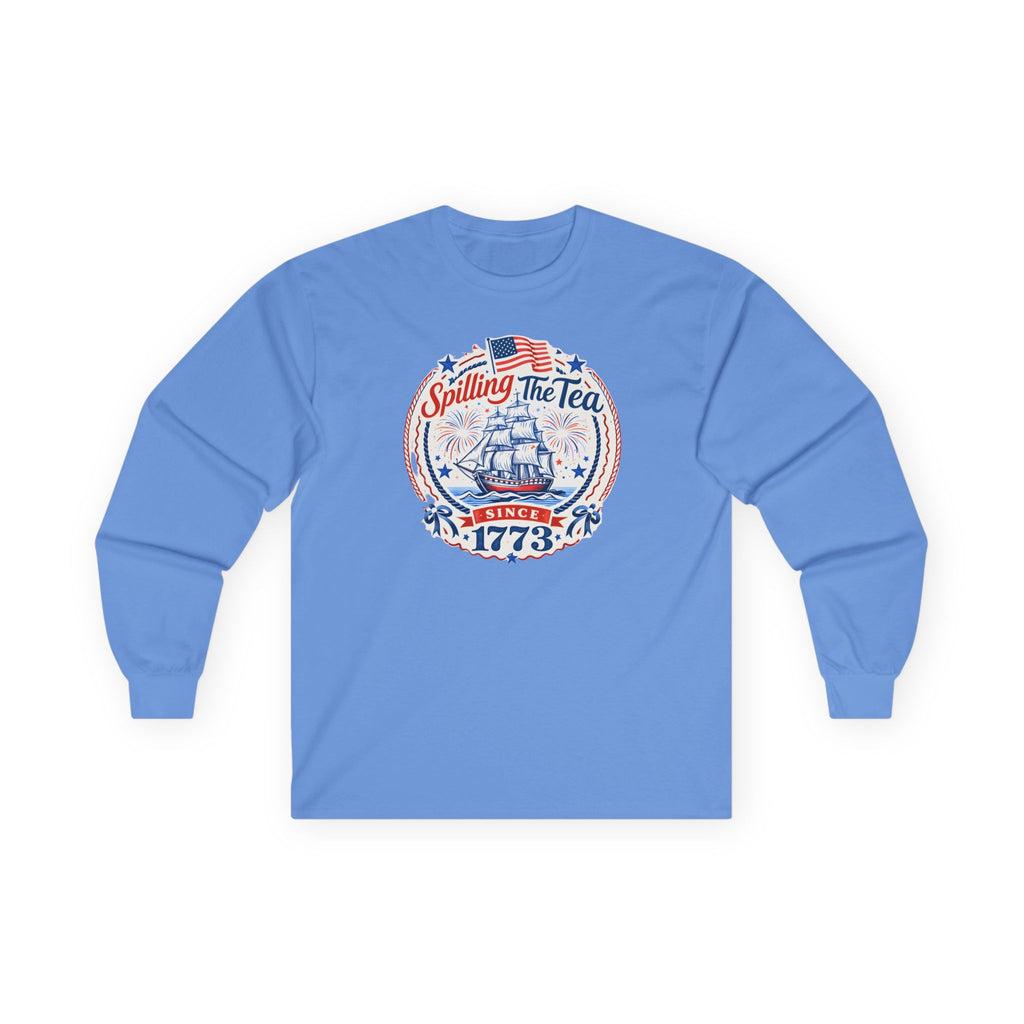 Spilling The Tea Cotton Long Sleeve Tee