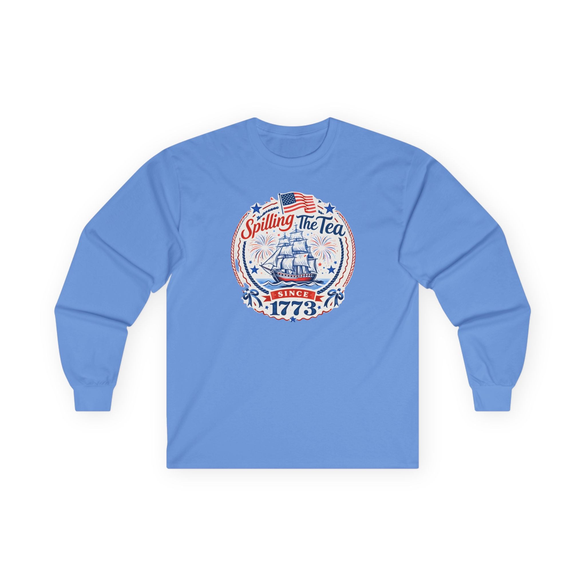 Spilling The Tea Cotton Long Sleeve Tee