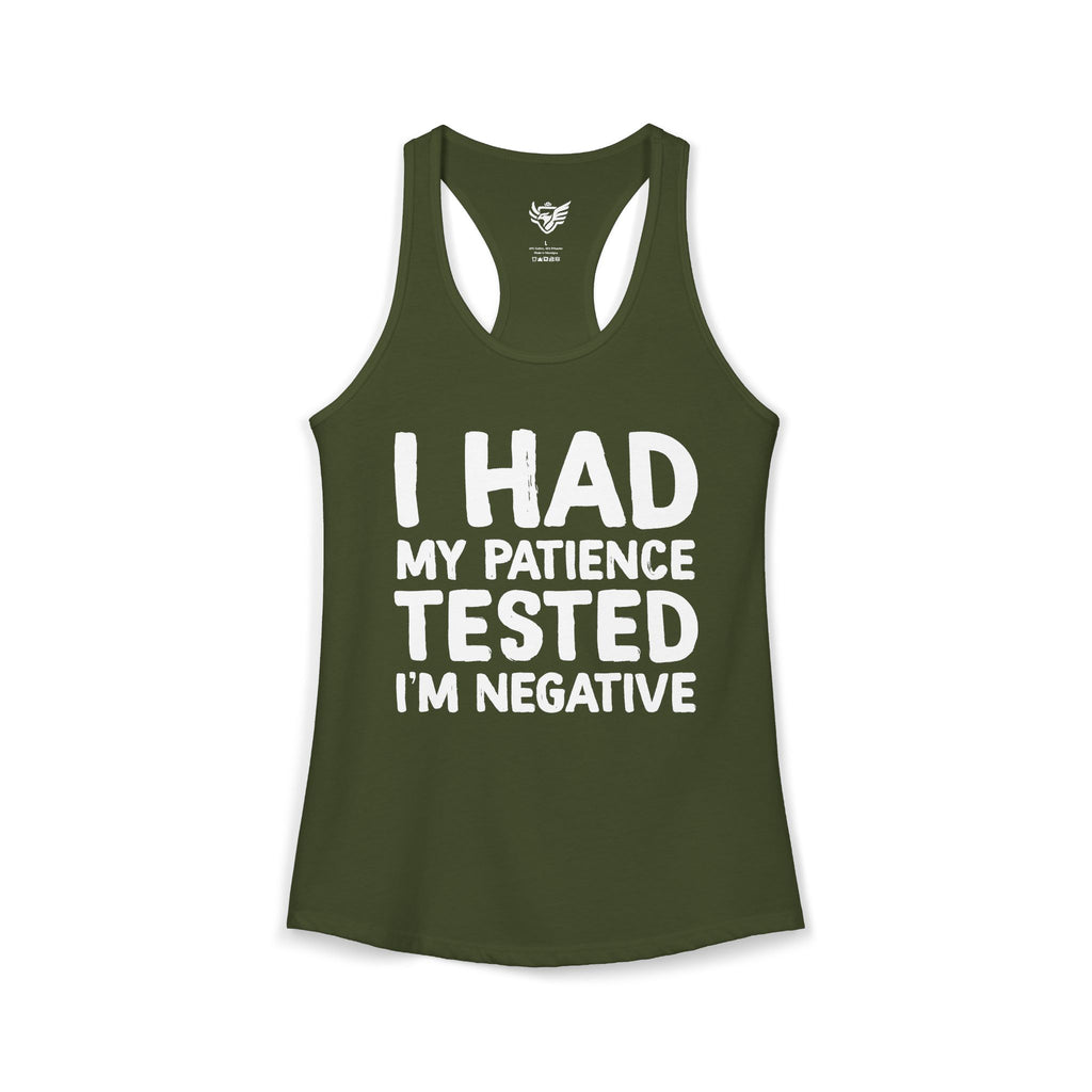 Negative For Patience Ideal Racerback Tank