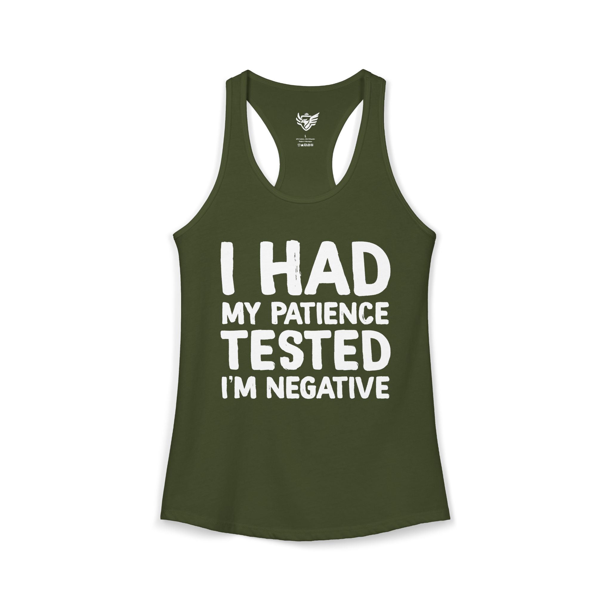 Negative For Patience Ideal Racerback Tank