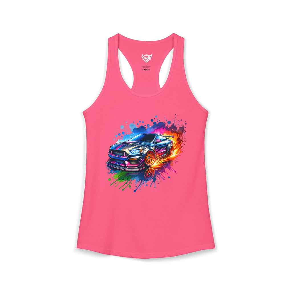 Colorblast Vroom Ideal Racerback Tank