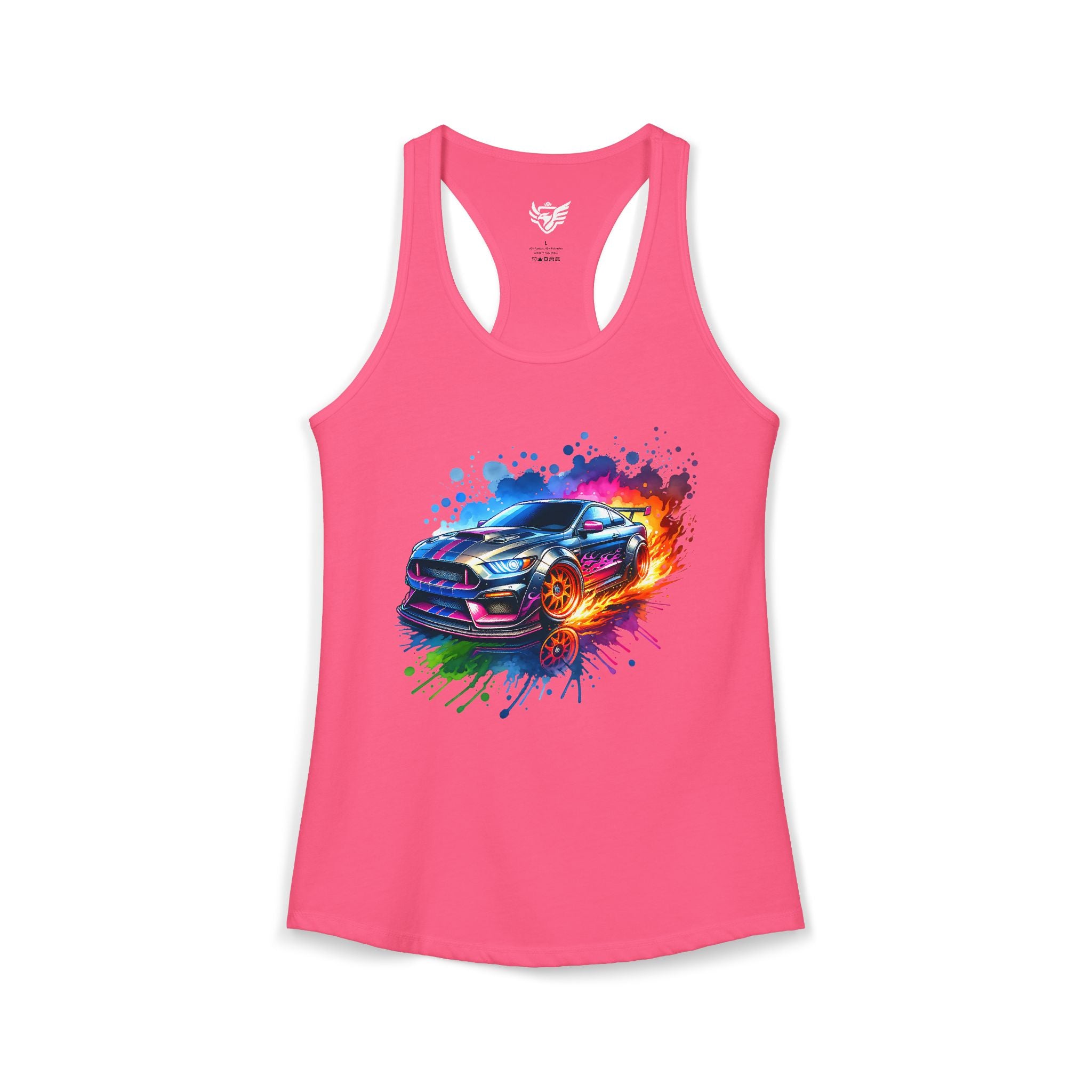 Colorblast Vroom Ideal Racerback Tank