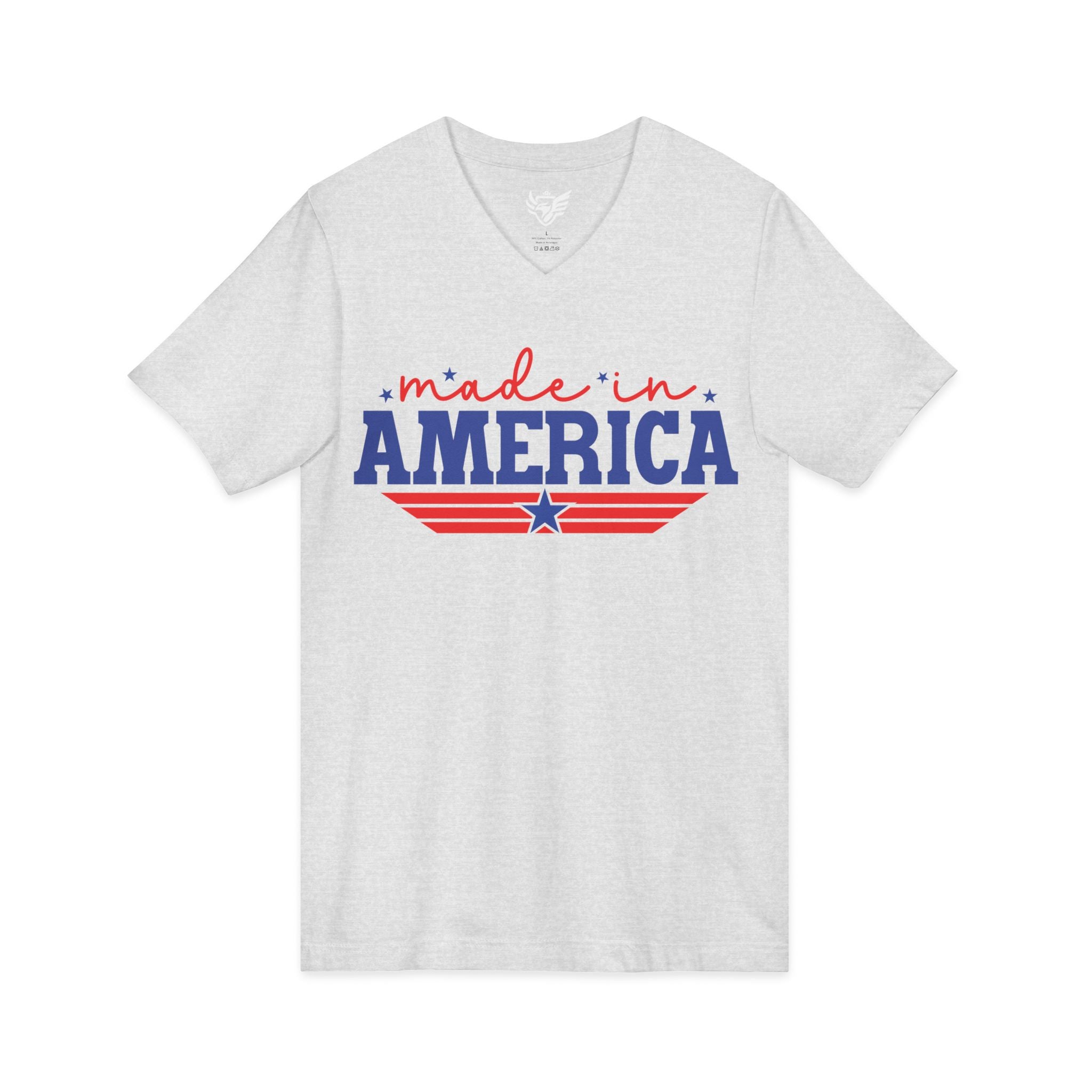 Made In America Jersey Short Sleeve V-Neck Tee