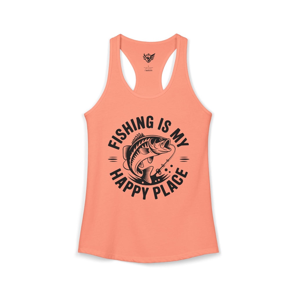 Fishing Is My Happy Place Ideal Racerback Tank