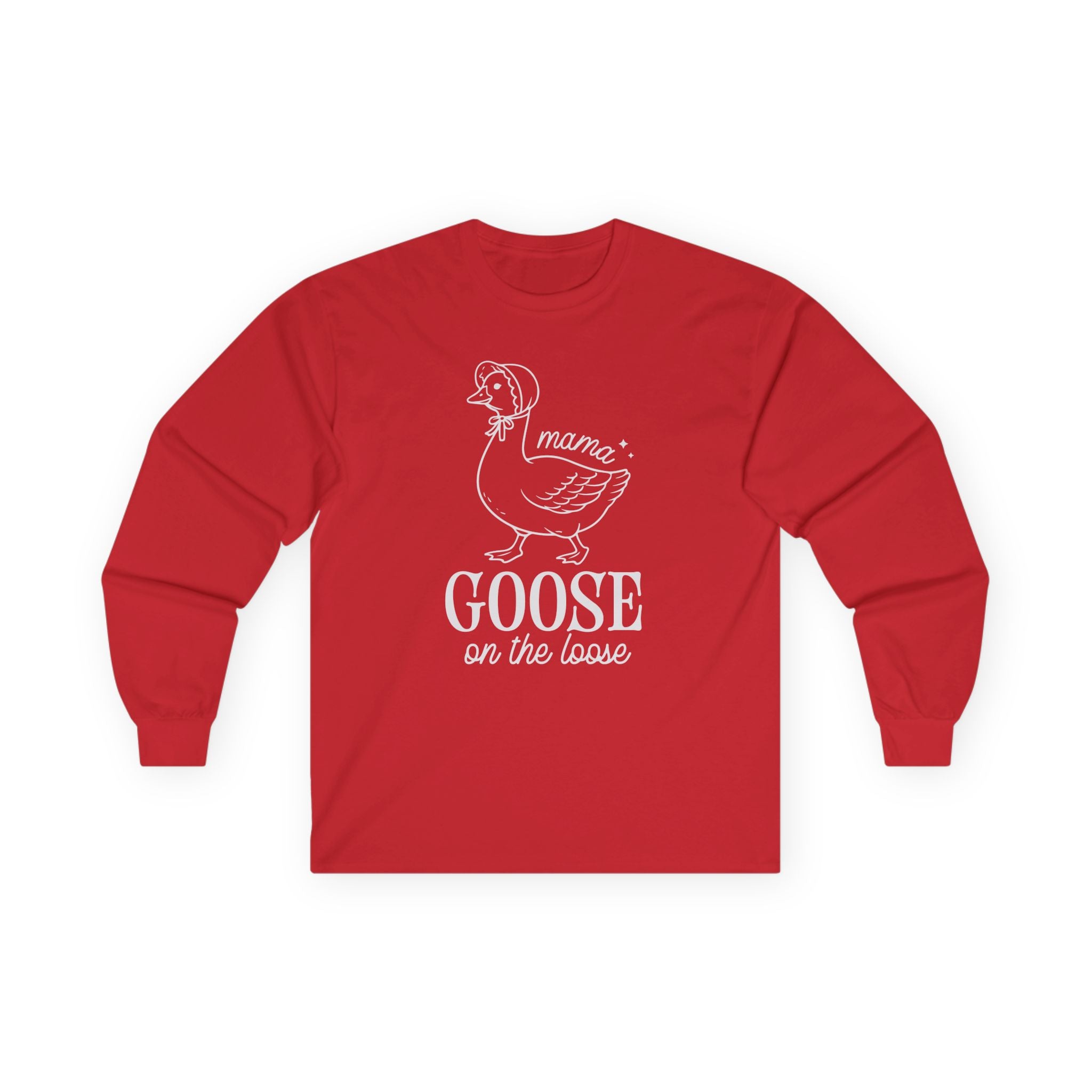 Mama Goose on the Loose Cotton Long Sleeve Tee