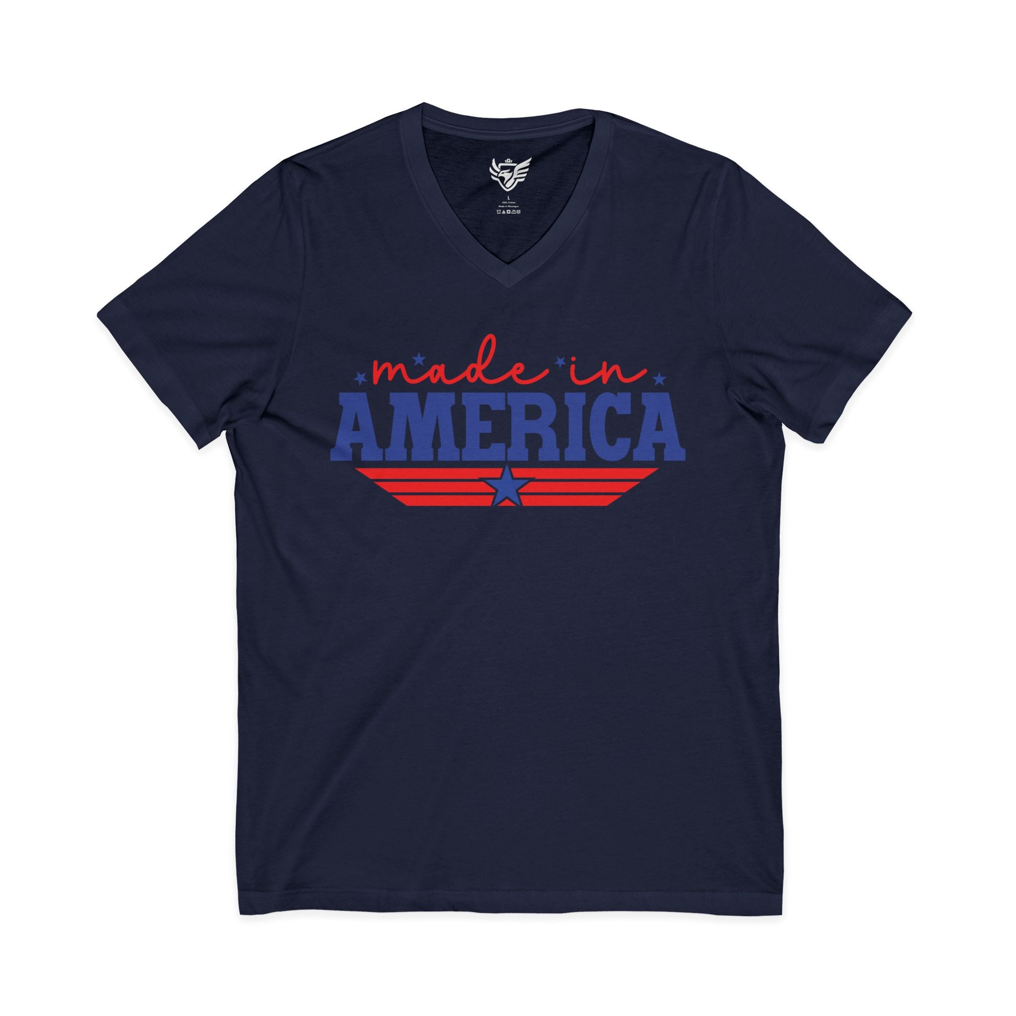 Made In America Jersey Short Sleeve V-Neck Tee