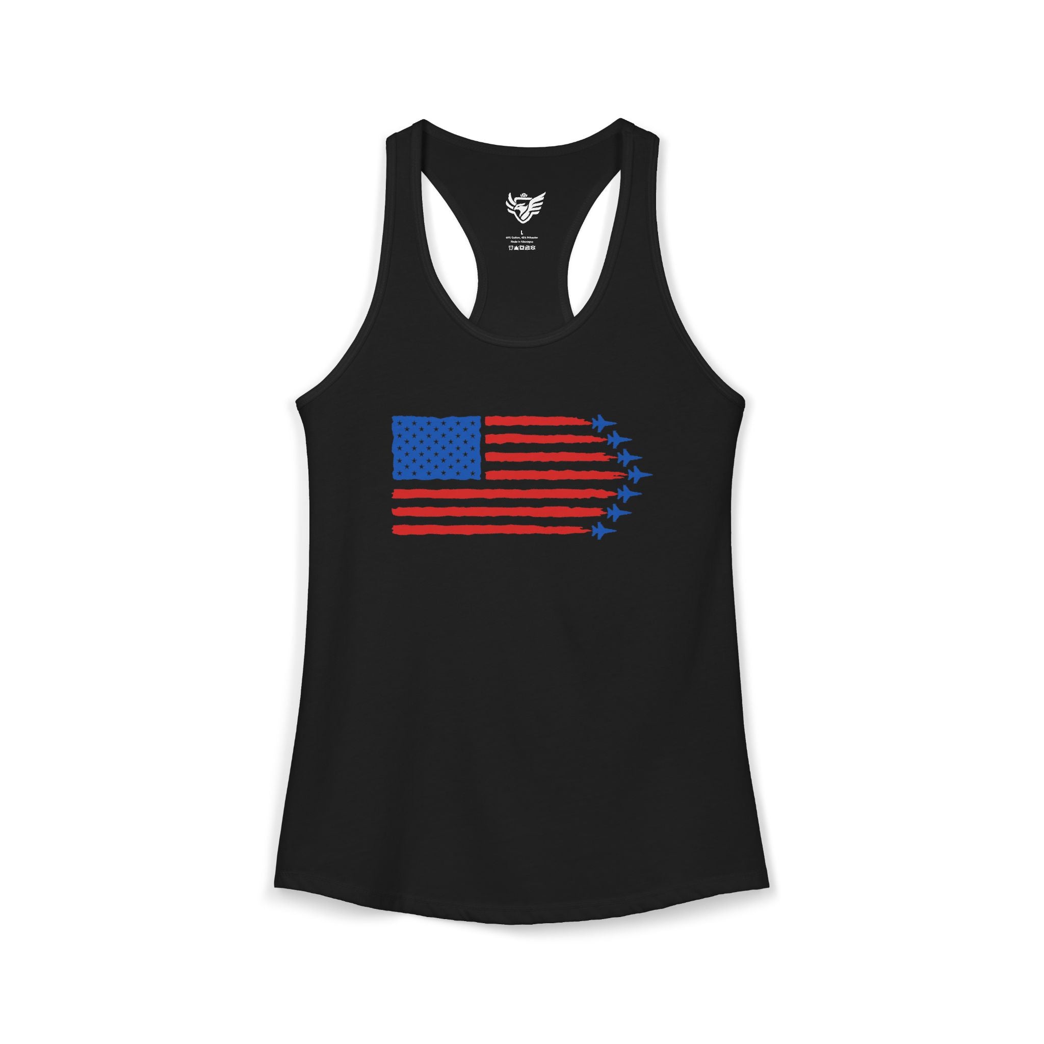 USA Jet Flag Ideal Racerback Tank