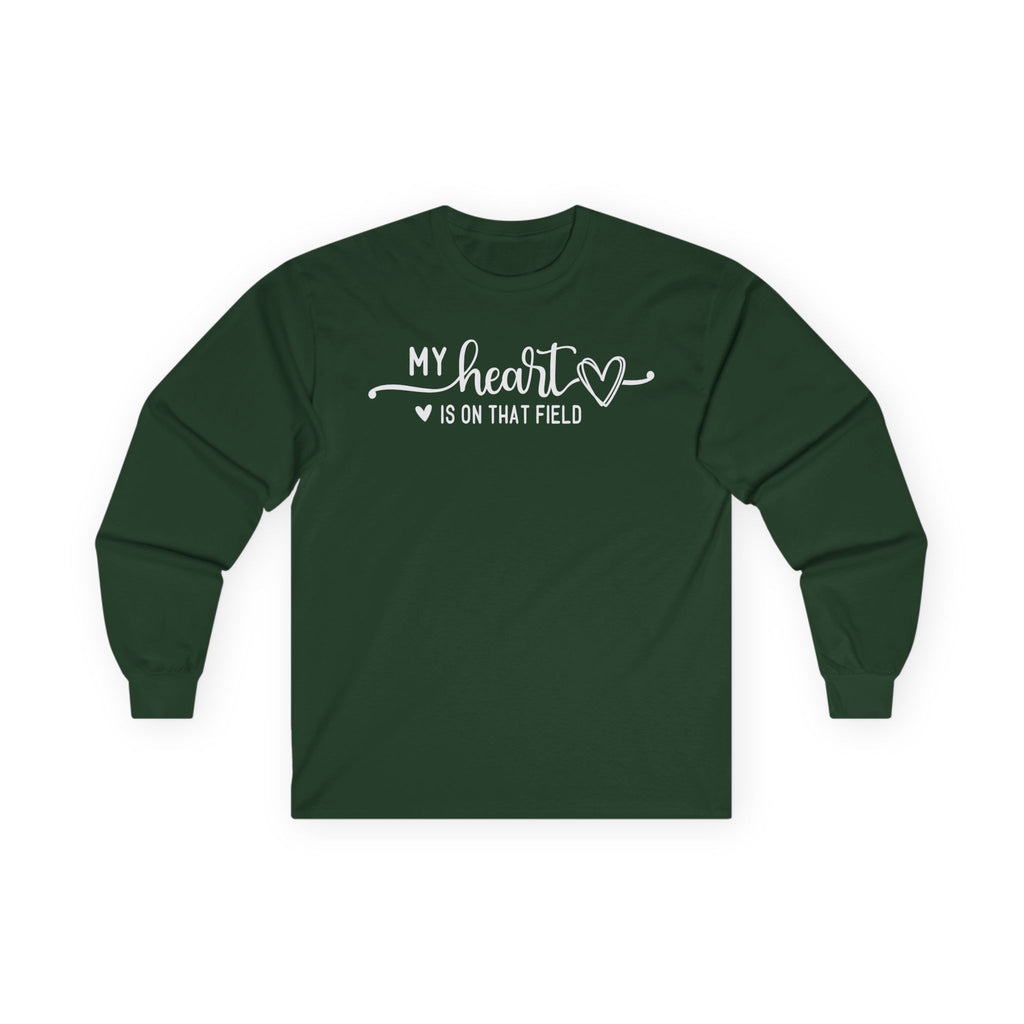 My Heart is on that Field Cotton Long Sleeve Tee