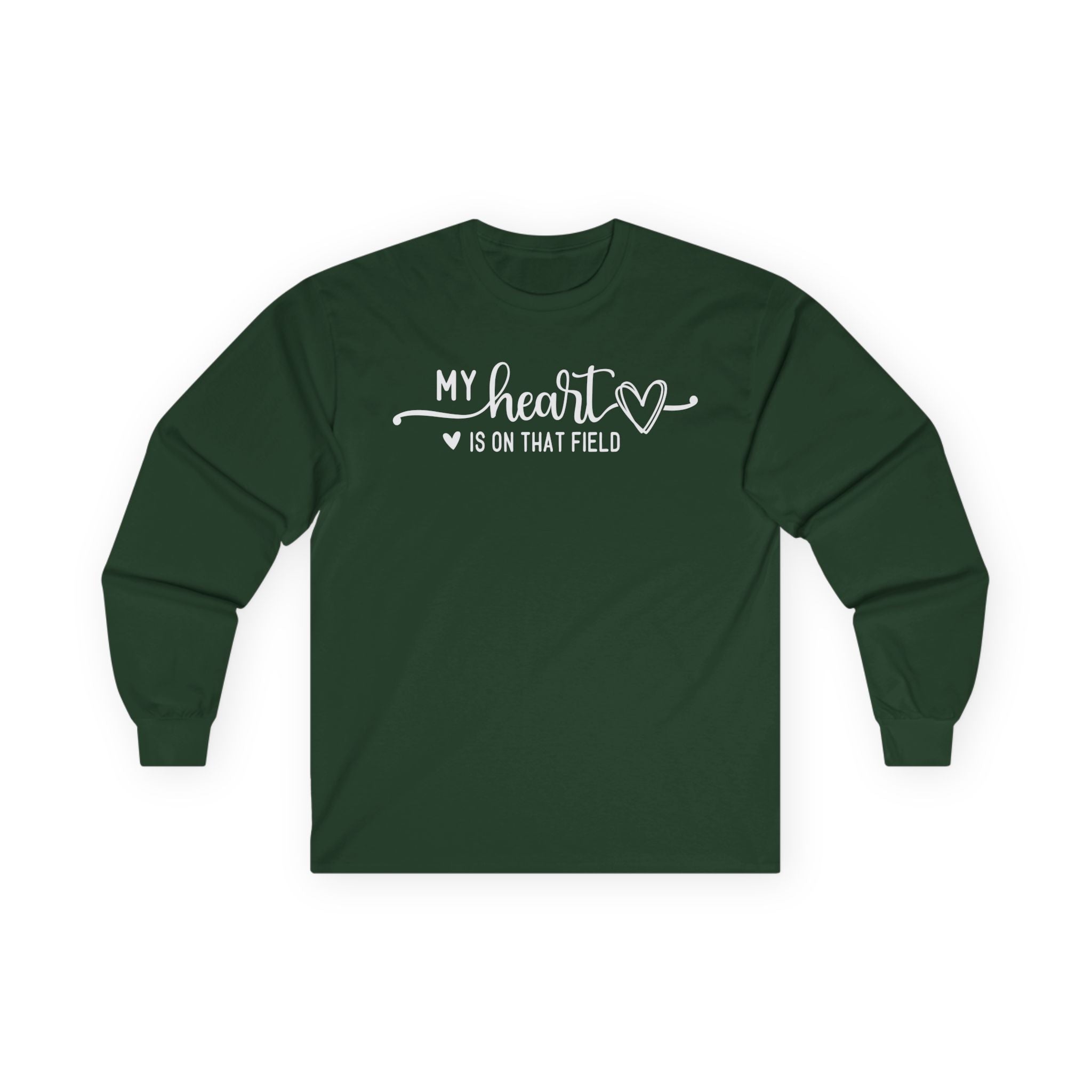 My Heart is on that Field Cotton Long Sleeve Tee