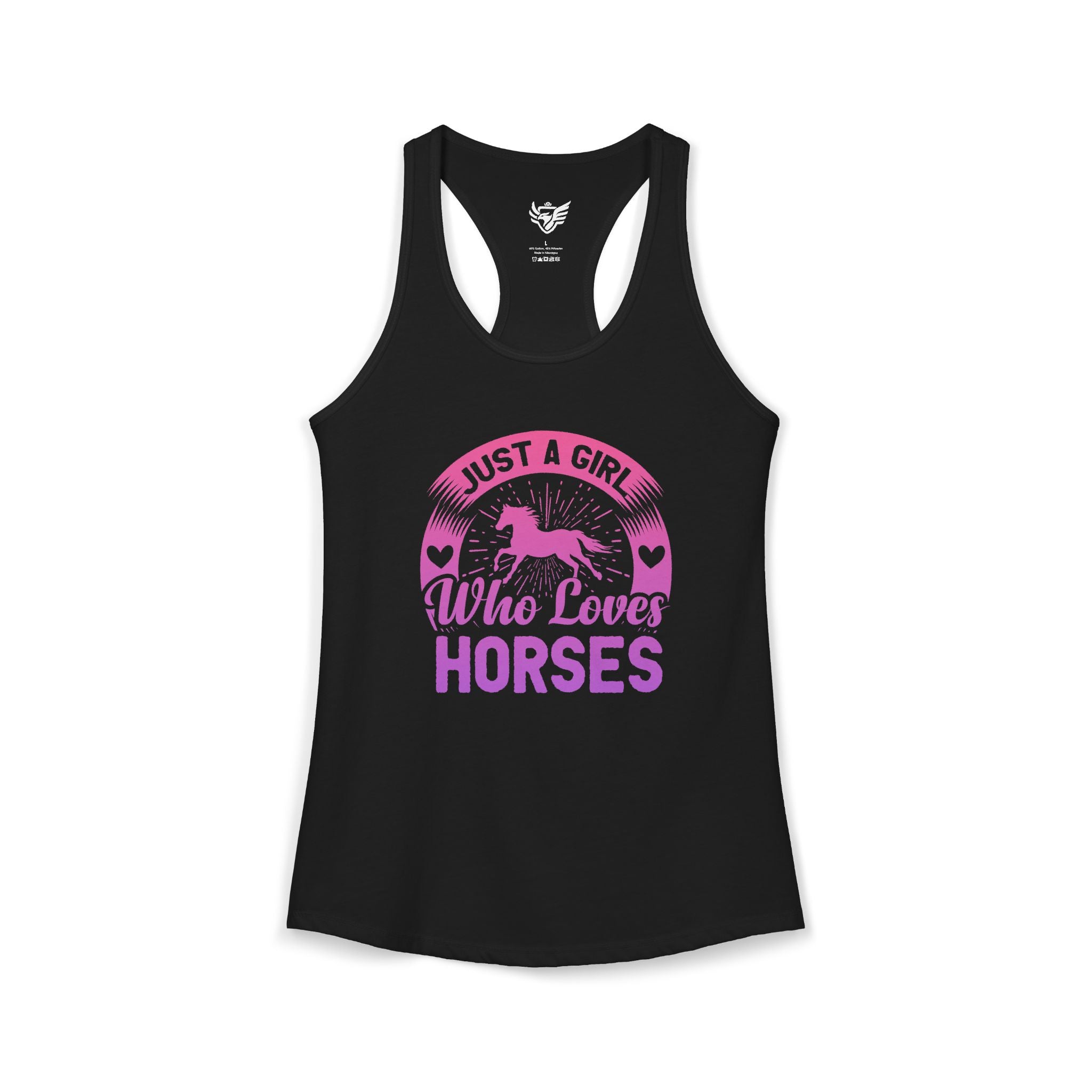 Just a Girl Who Loves Horses Ideal Racerback Tank
