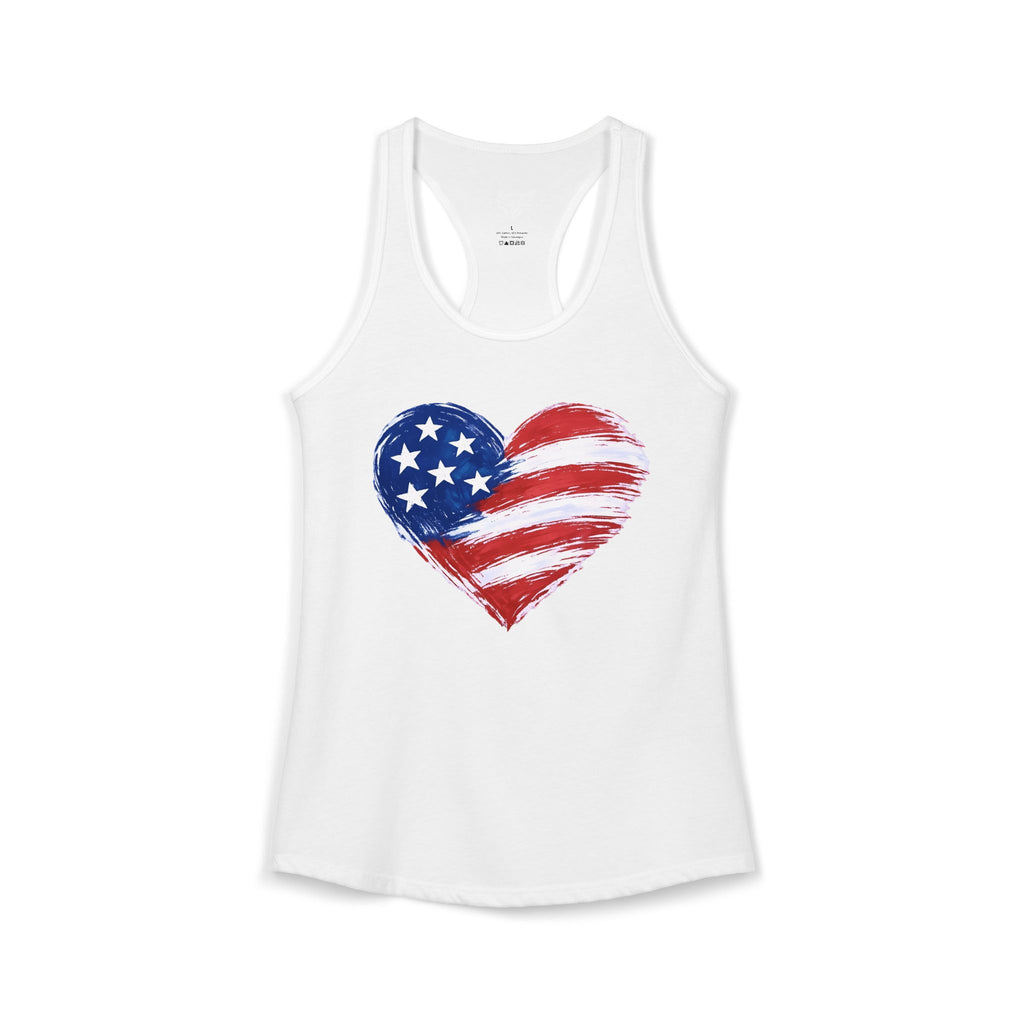 Heart Flag Ideal Racerback Tank