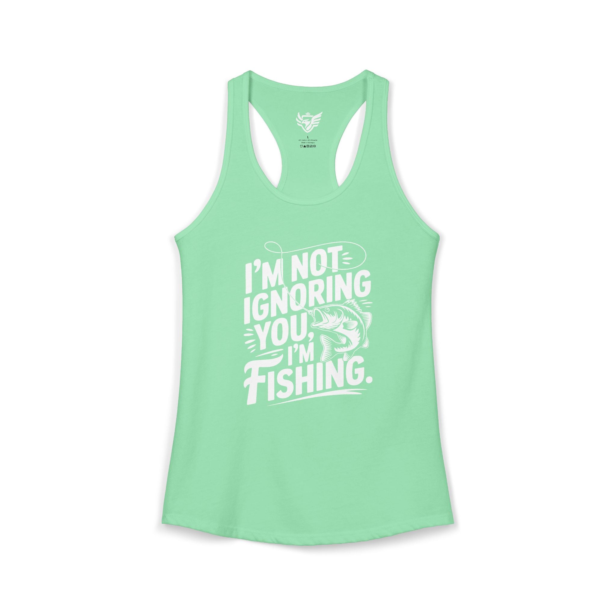 I'm Not Ignoring You Ideal Racerback Tank