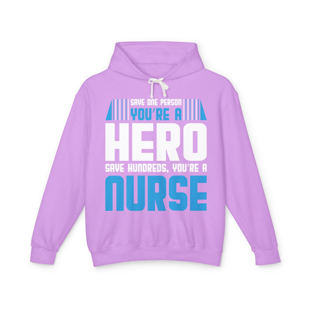 Nurses Are Heros Lightweight Hooded Sweatshirt