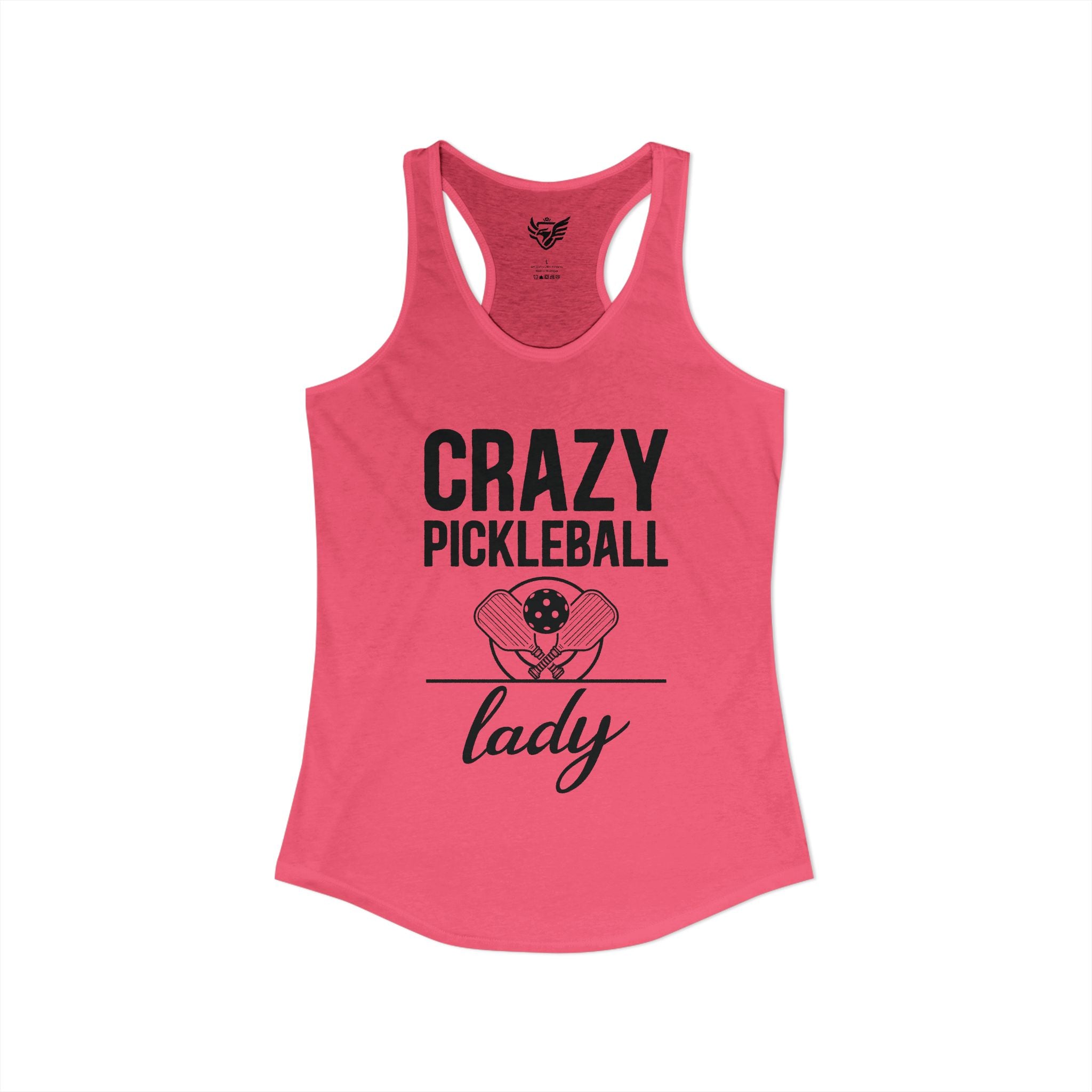 Crazy Pickleball Lady Ideal Racerback Tank