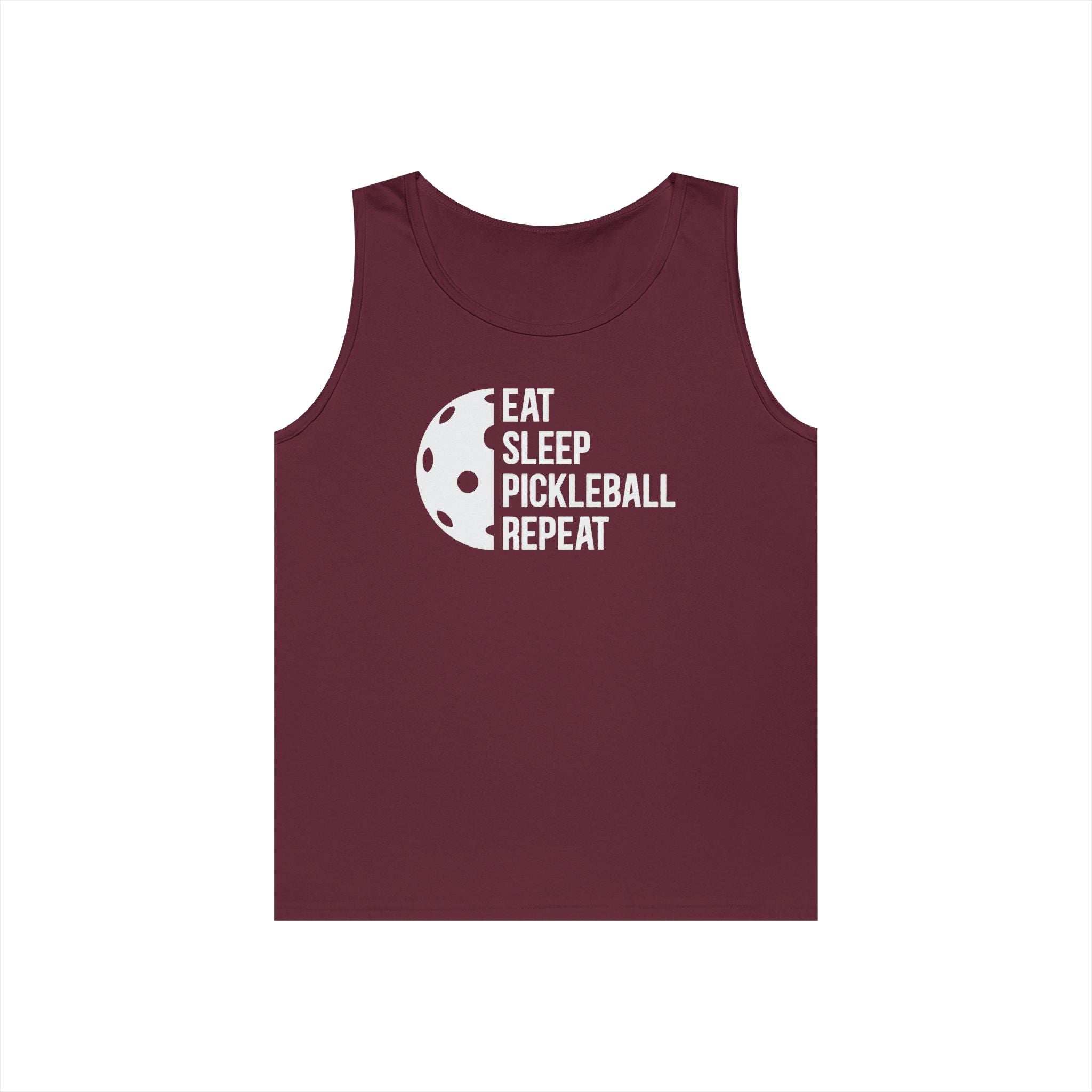 Eat Sleep Pickleball Heavy Cotton Tank Top
