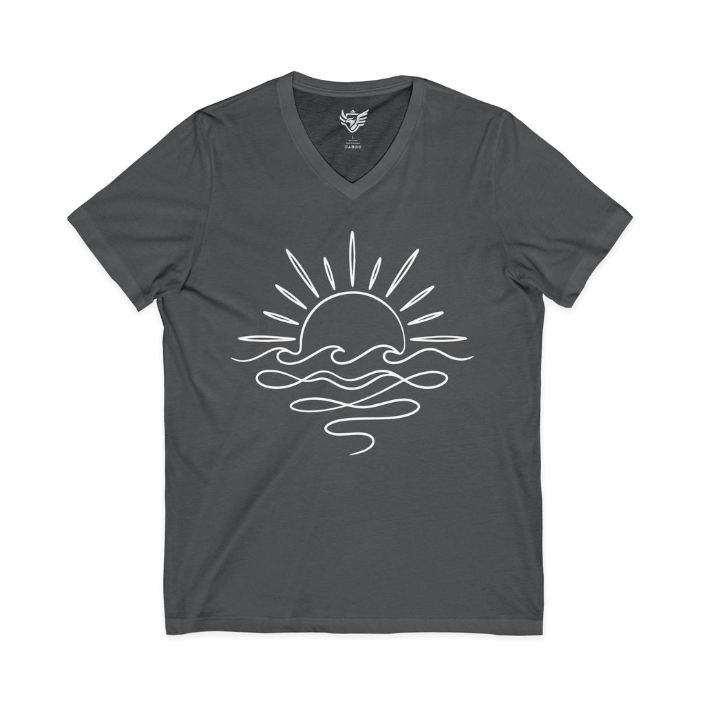 Sunny Sea Jersey Short Sleeve V-Neck Tee
