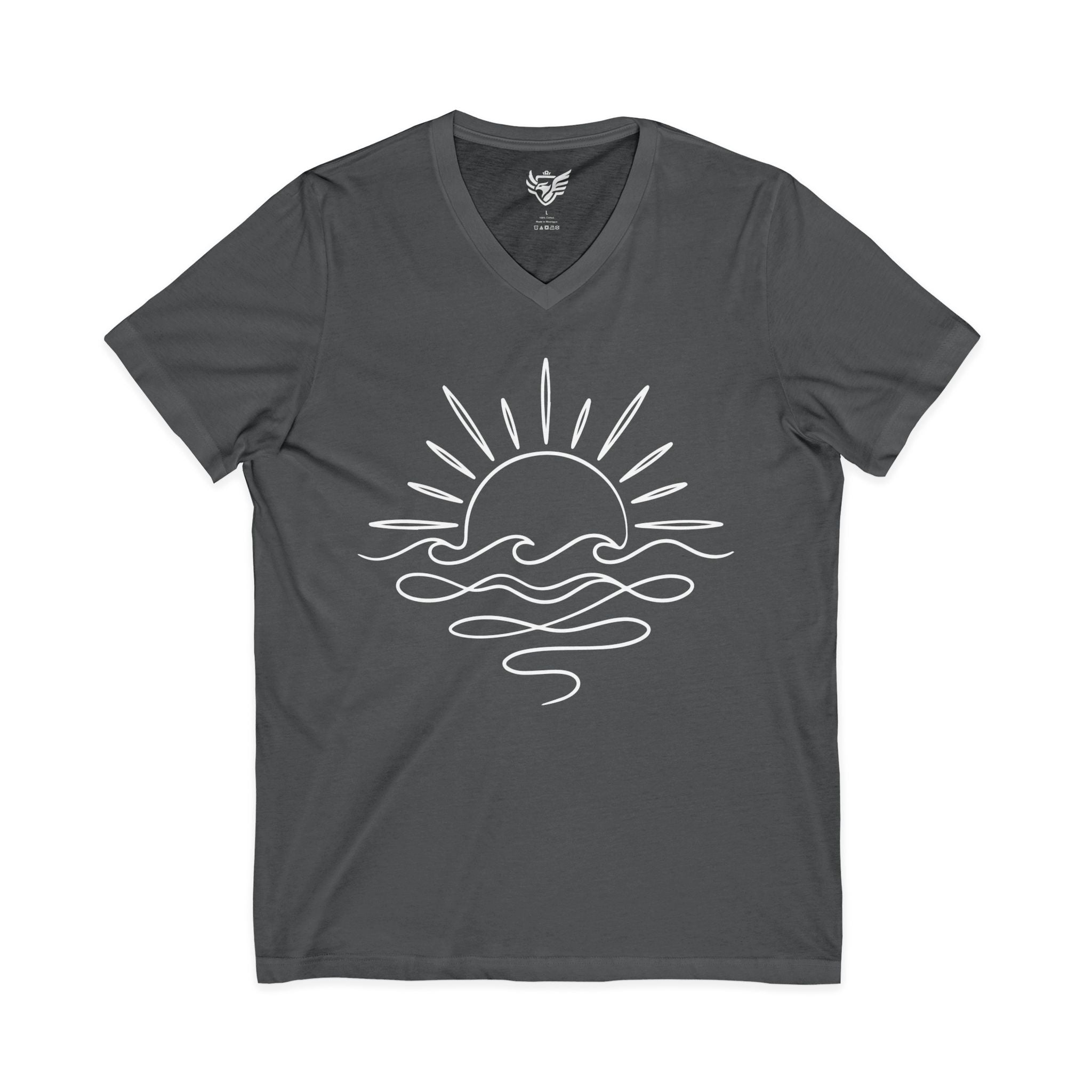 Sunny Sea Jersey Short Sleeve V-Neck Tee