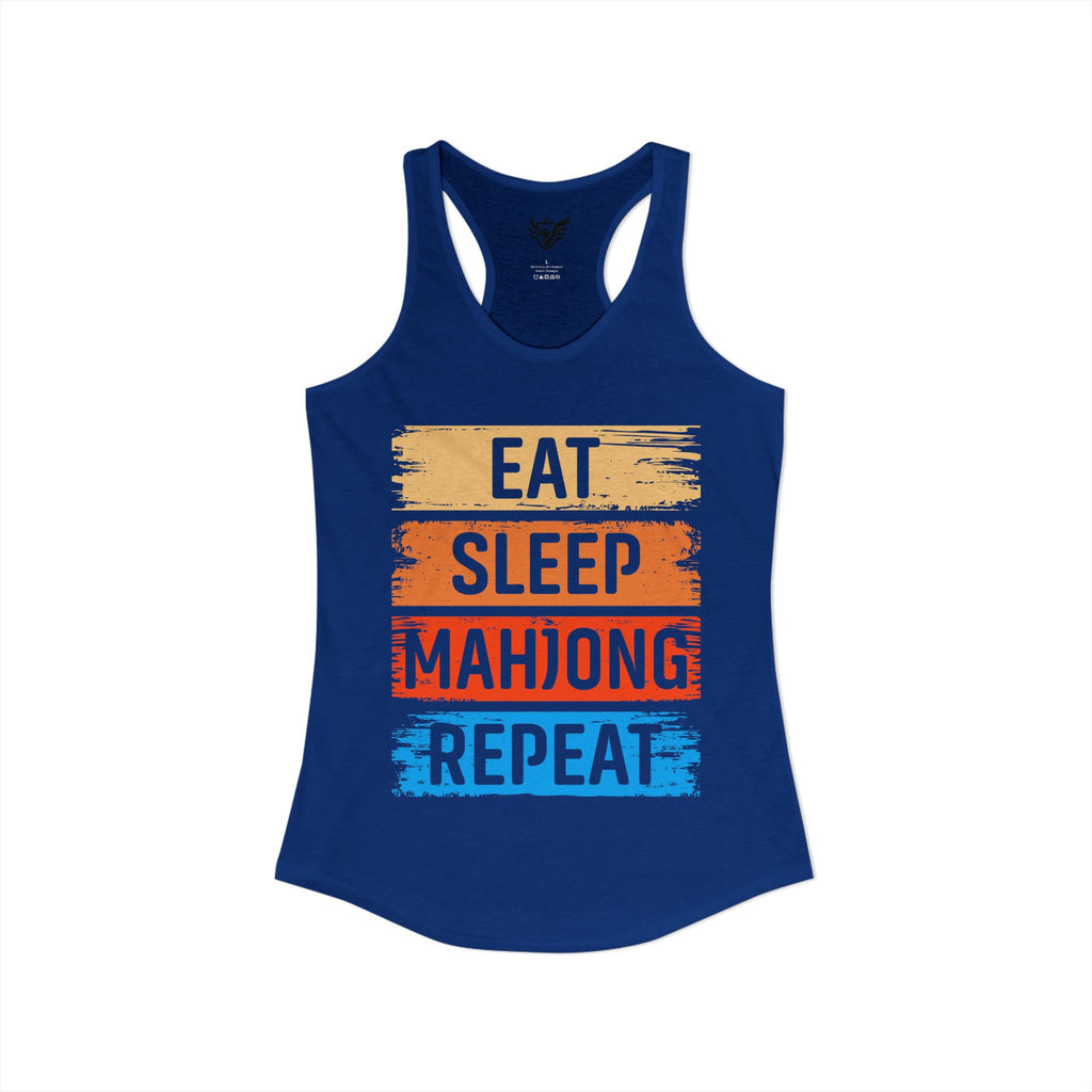 Eat Sleep Mahjong Repeat Ideal Racerback Tank