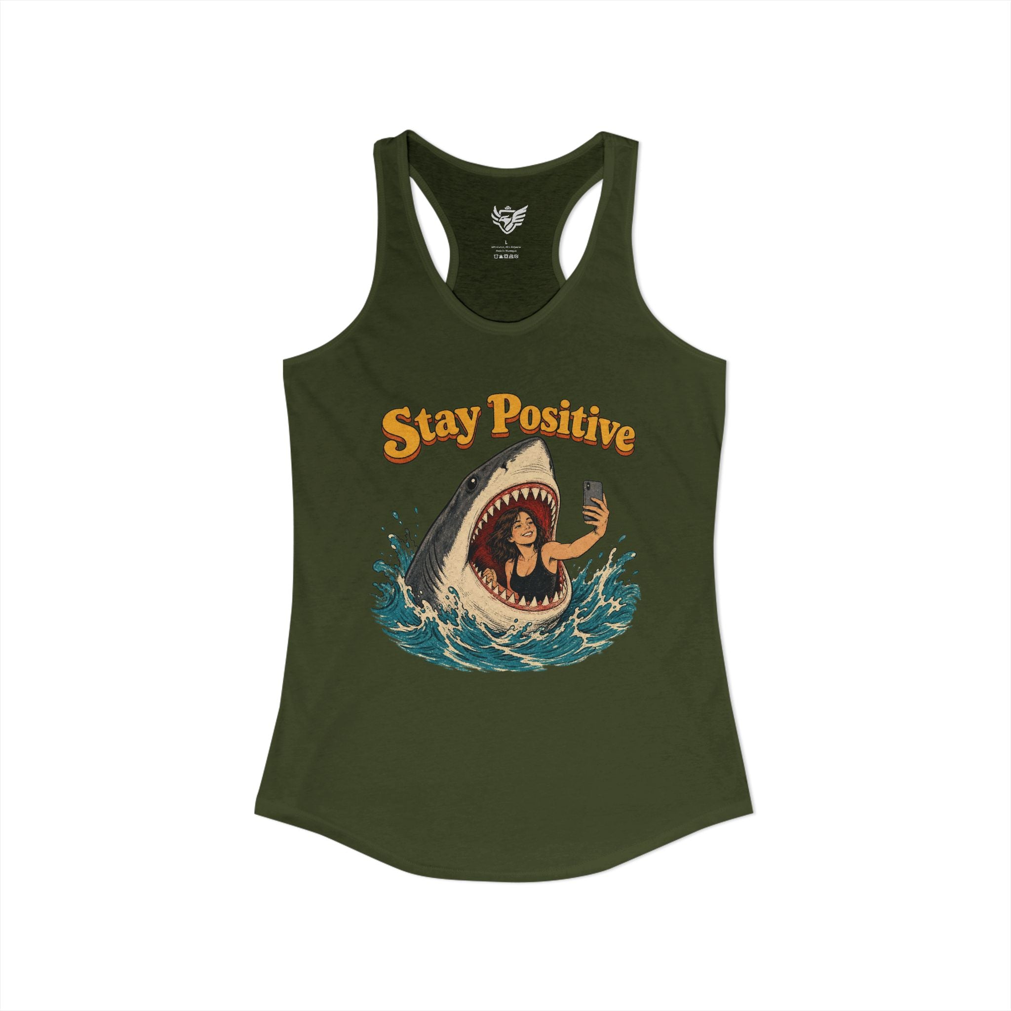 Stay Positive Ideal Racerback Tank