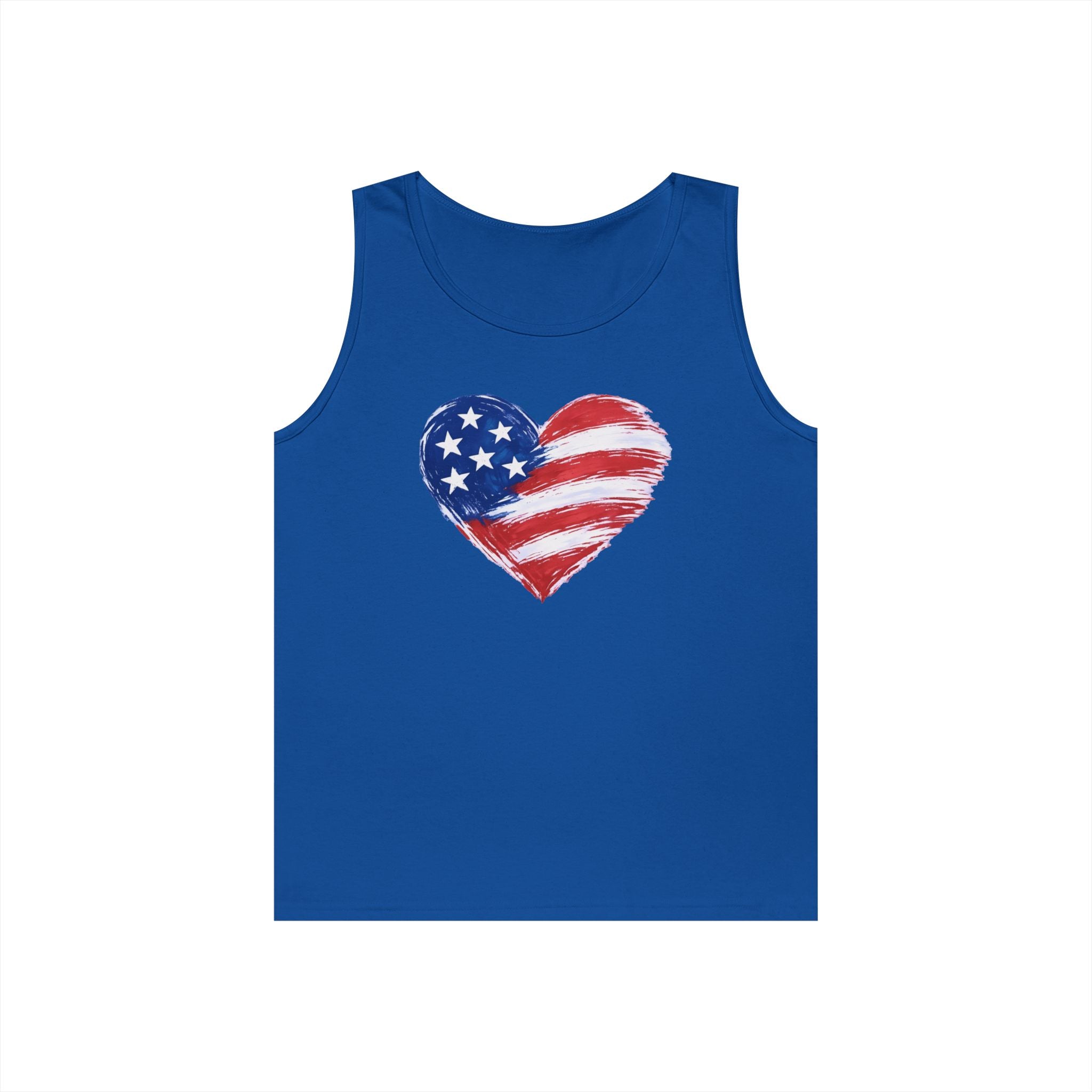 Heart Flag Heavy Cotton Tank Top