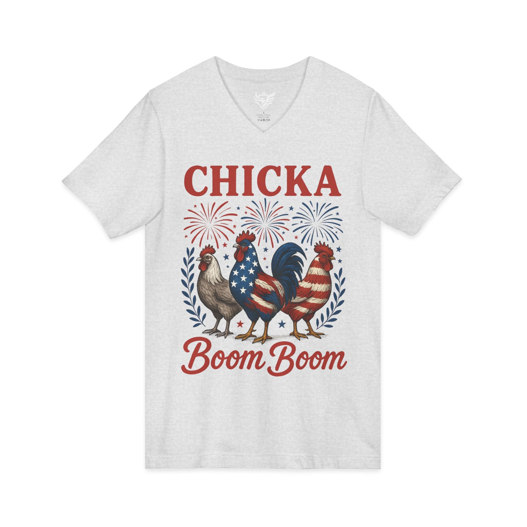 Chicka Boom Boom Jersey Short Sleeve V-Neck Tee