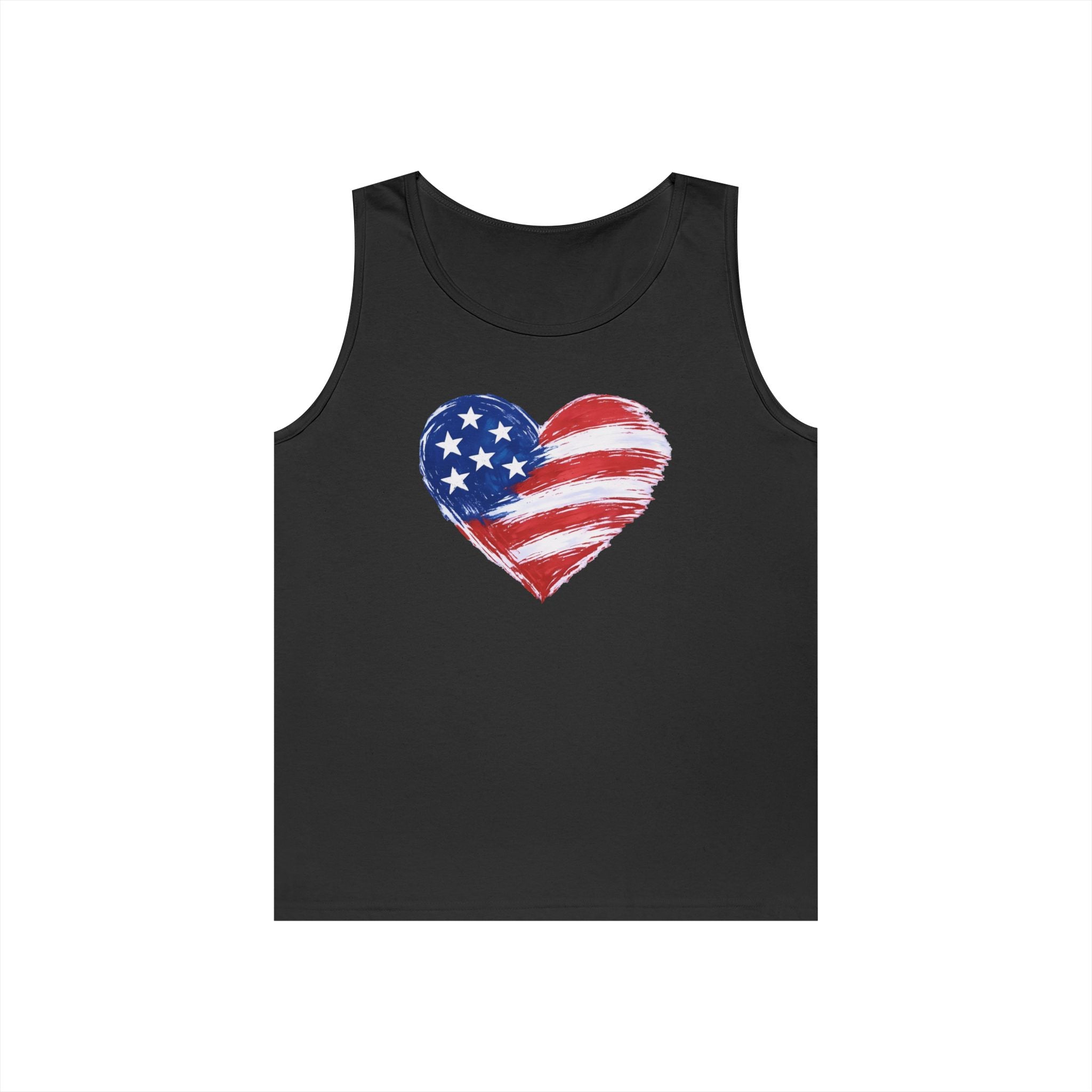 Heart Flag Heavy Cotton Tank Top