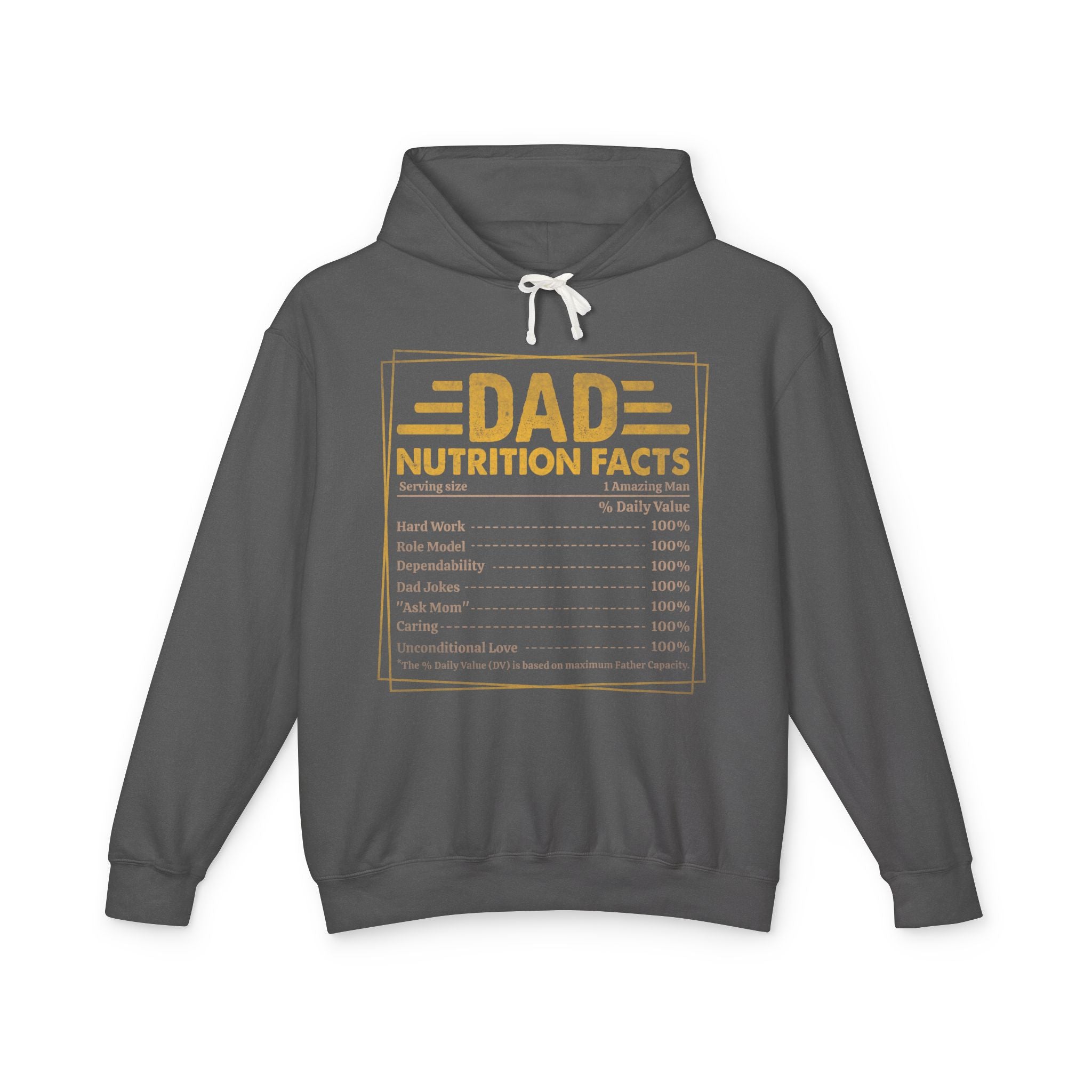 Dad Nutrition Facts Lightweight Hooded Sweatshirt