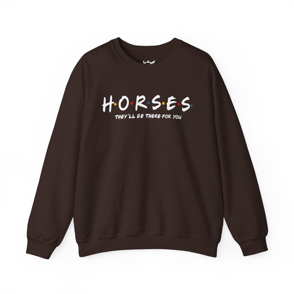 Horses, Friends Theme Heavy Blend™ Crewneck Sweatshirt