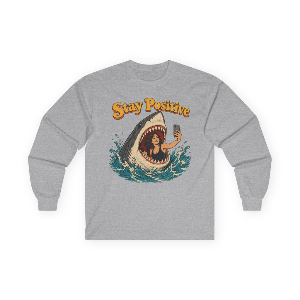 Stay Positive Cotton Long Sleeve Tee