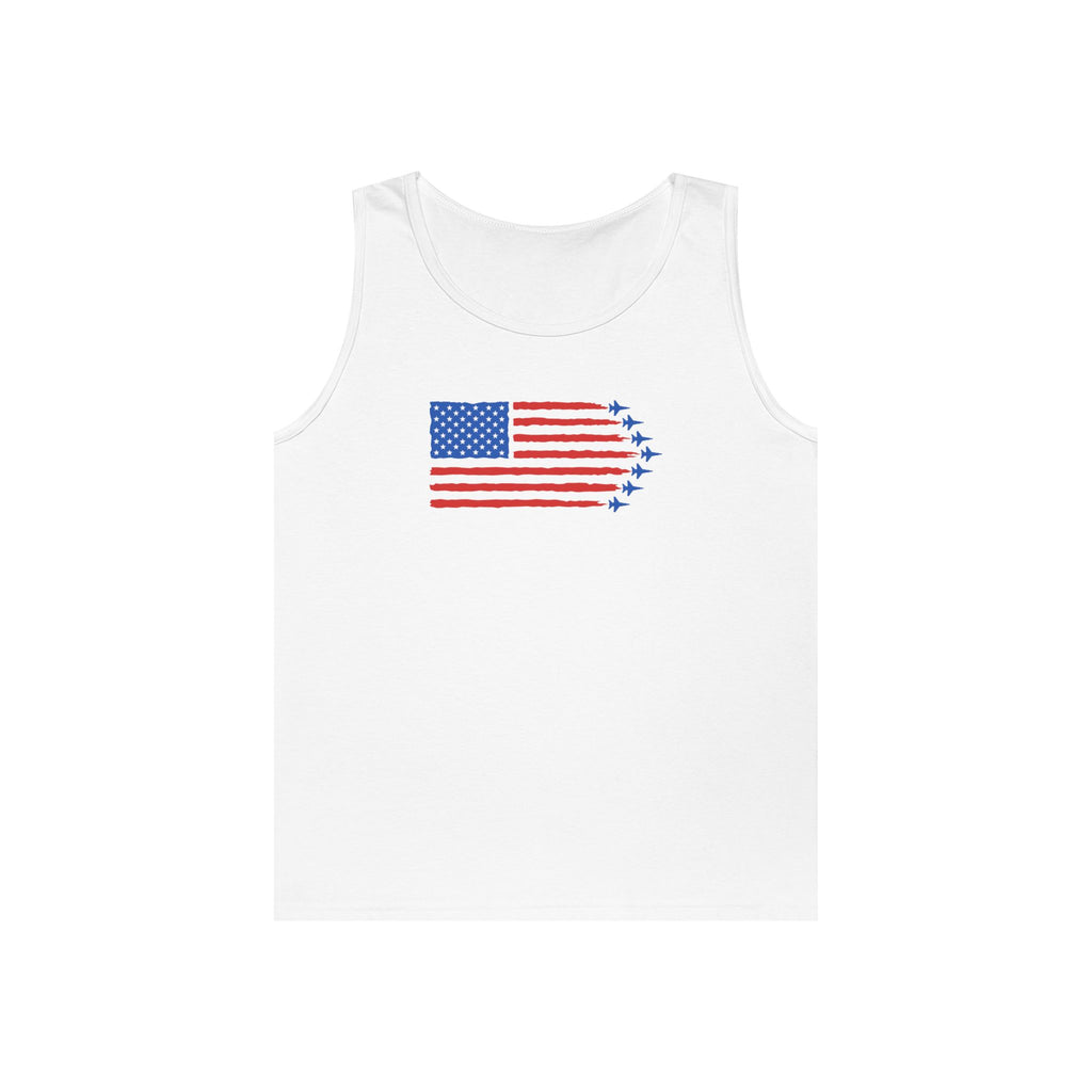 USA Jet Flag Heavy Cotton Tank Top