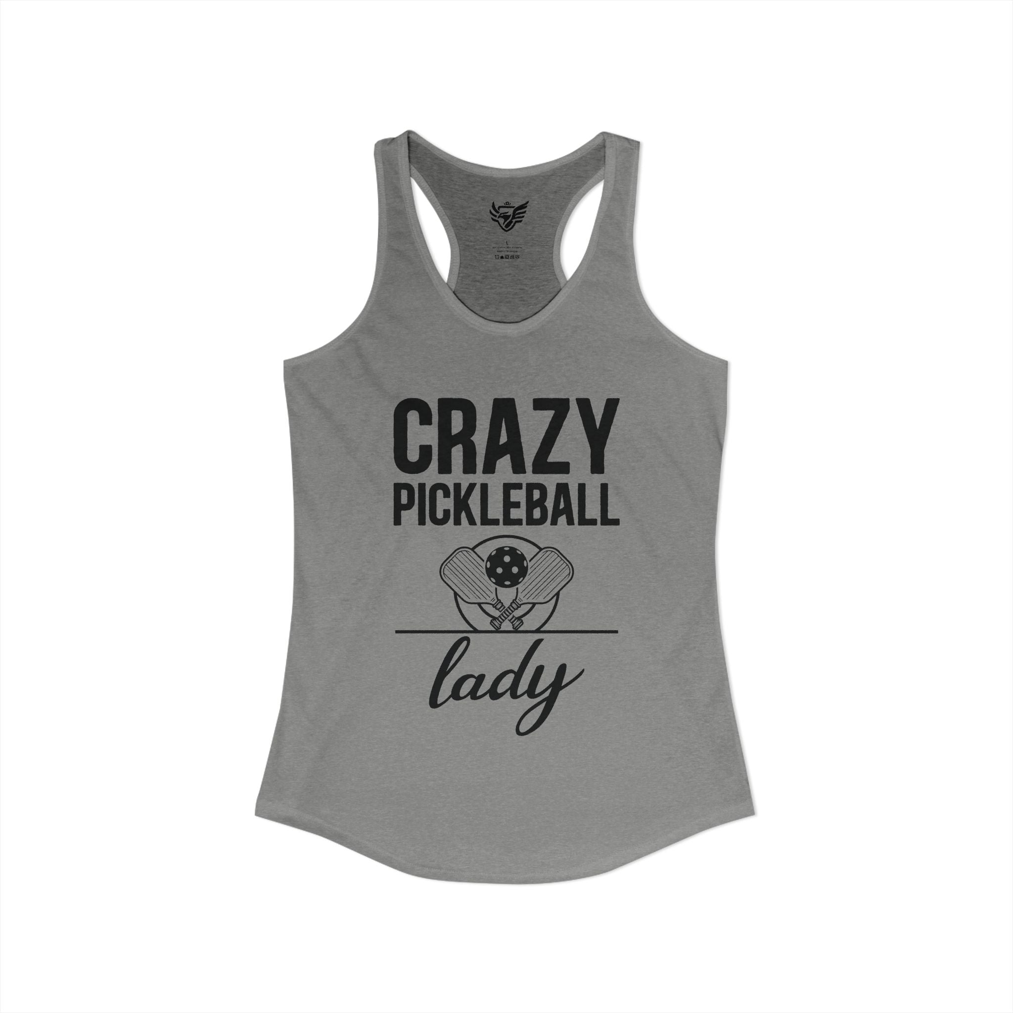 Crazy Pickleball Lady Ideal Racerback Tank
