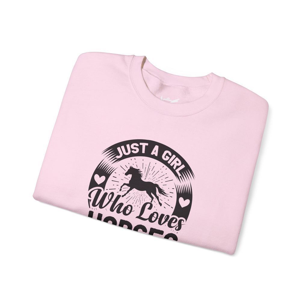 Just a Girl Who Loves Horses Heavy Blend™ Crewneck Sweatshirt