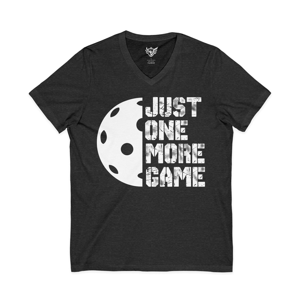 Just One More Game Jersey Short Sleeve V-Neck Tee