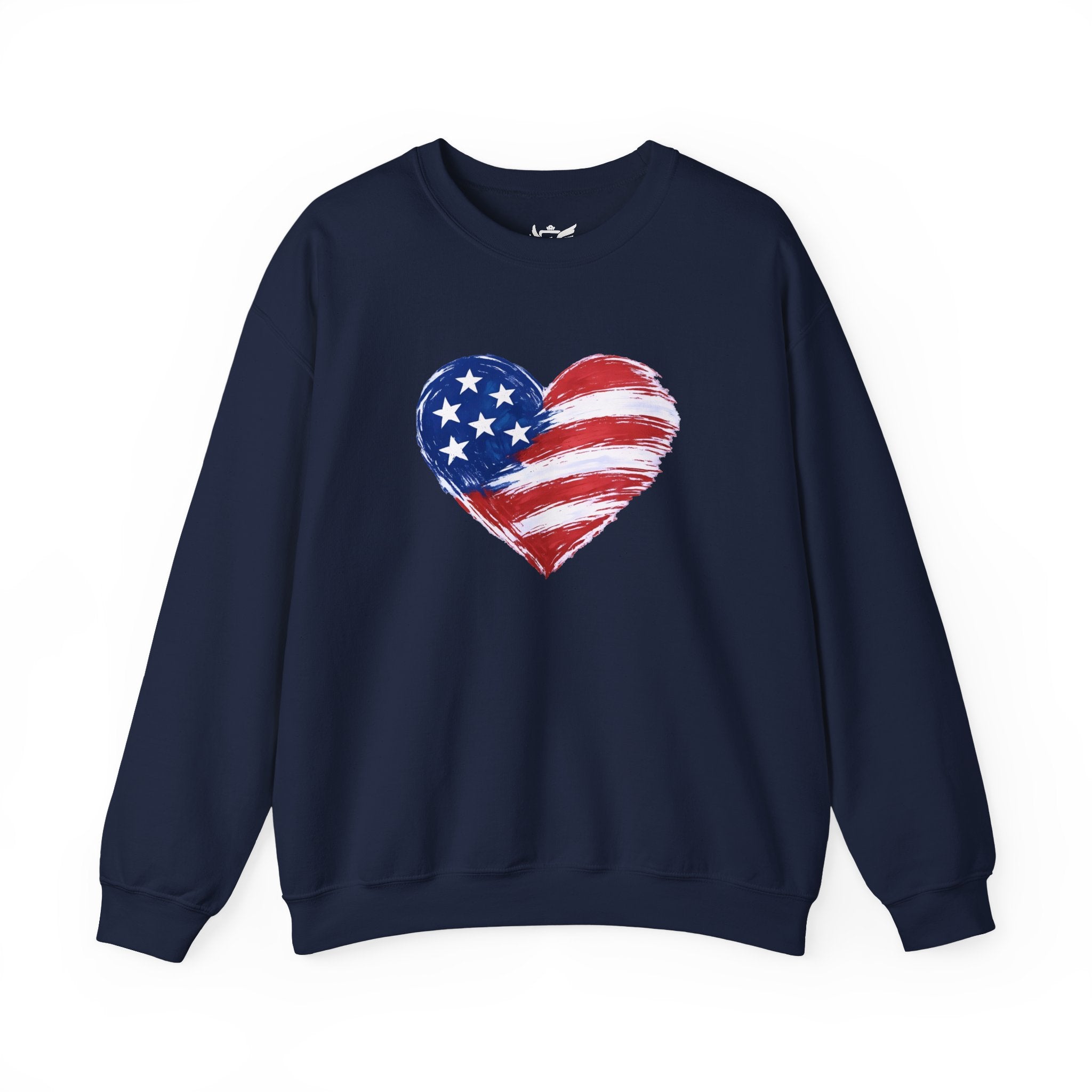 Heart Flag Heavy Blend™ Crewneck Sweatshirt